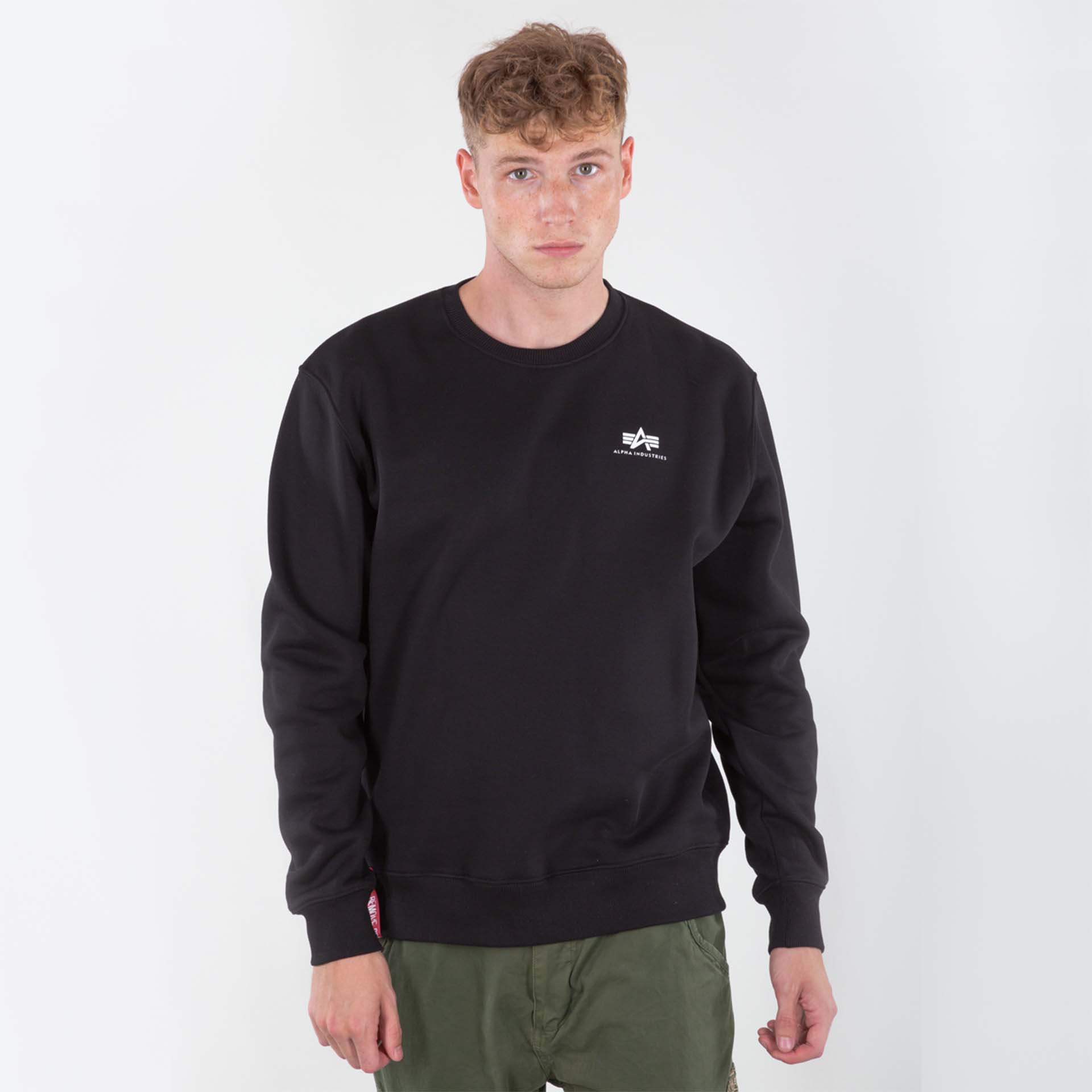 Alpha Industries Basic Sweater Small Logo Black