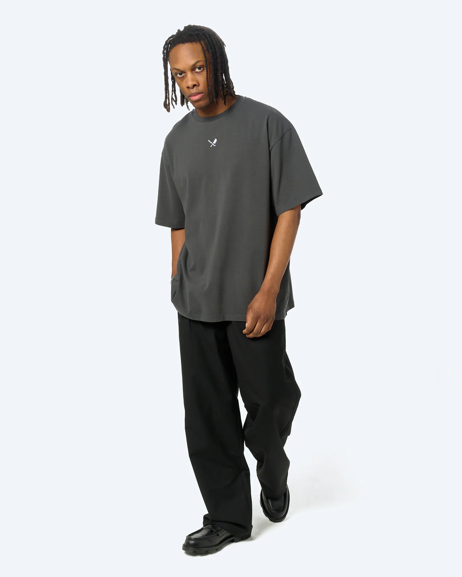 Distorted People Classic Peached Oversized T-Shirt Dusk