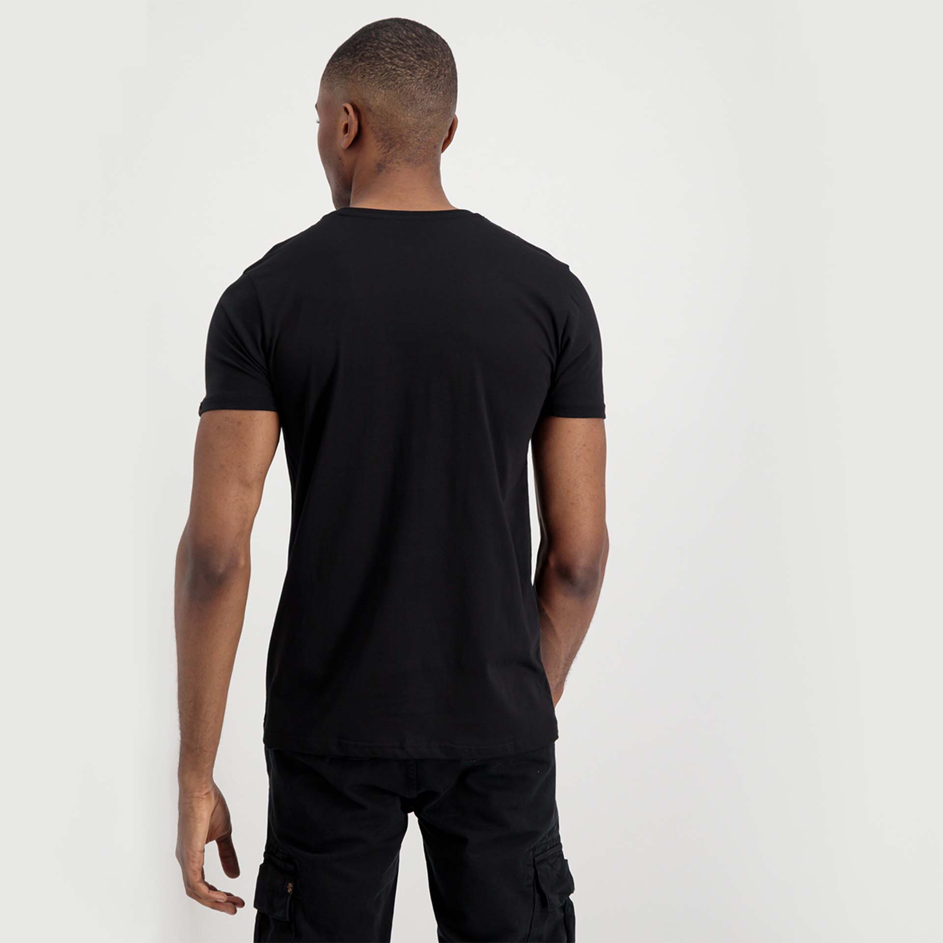 Alpha Industries Basic T-Shirt Foil Print Black/Gold