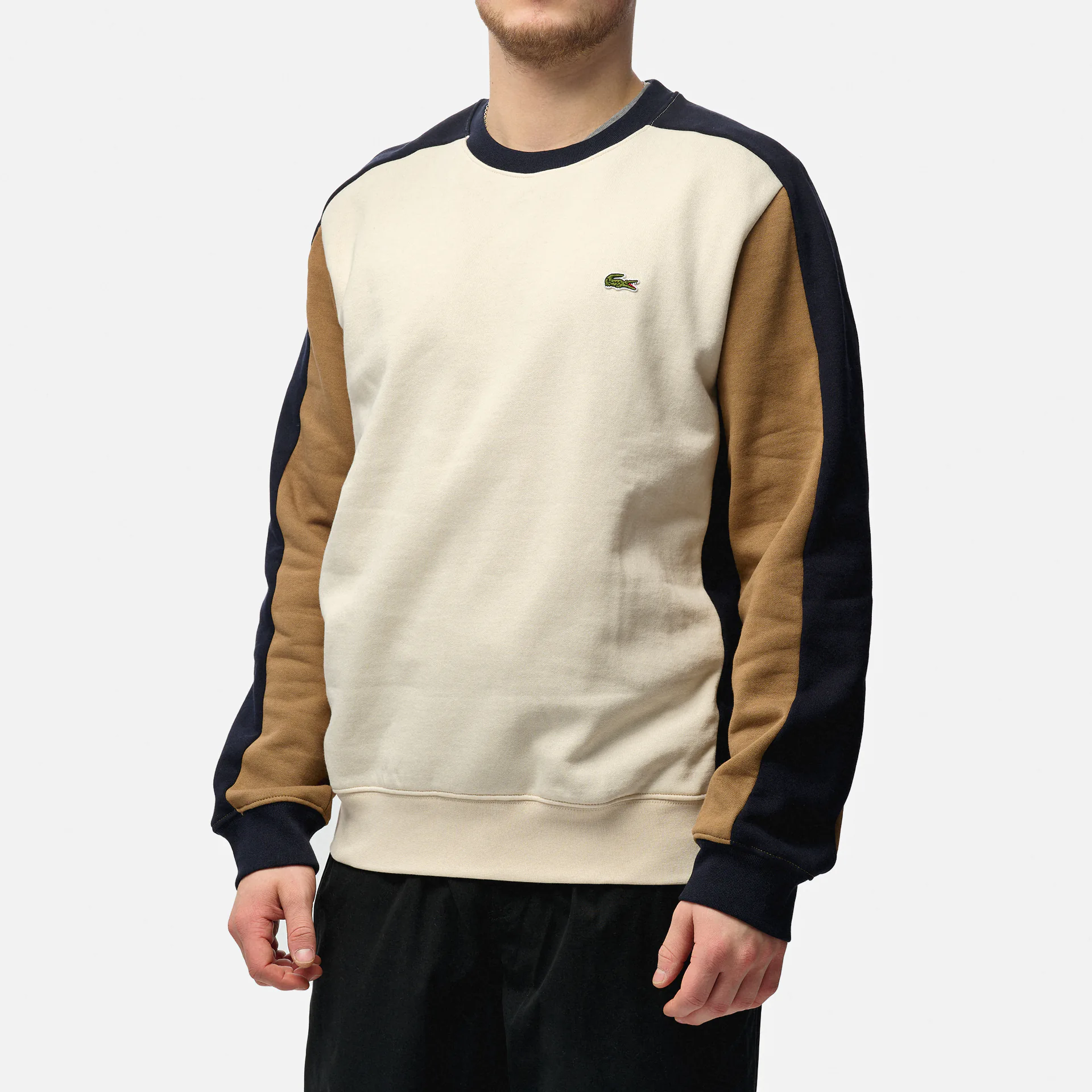 Lacoste Flannel Colorblock Sweatshirt Lapland/Cookie/Abysm