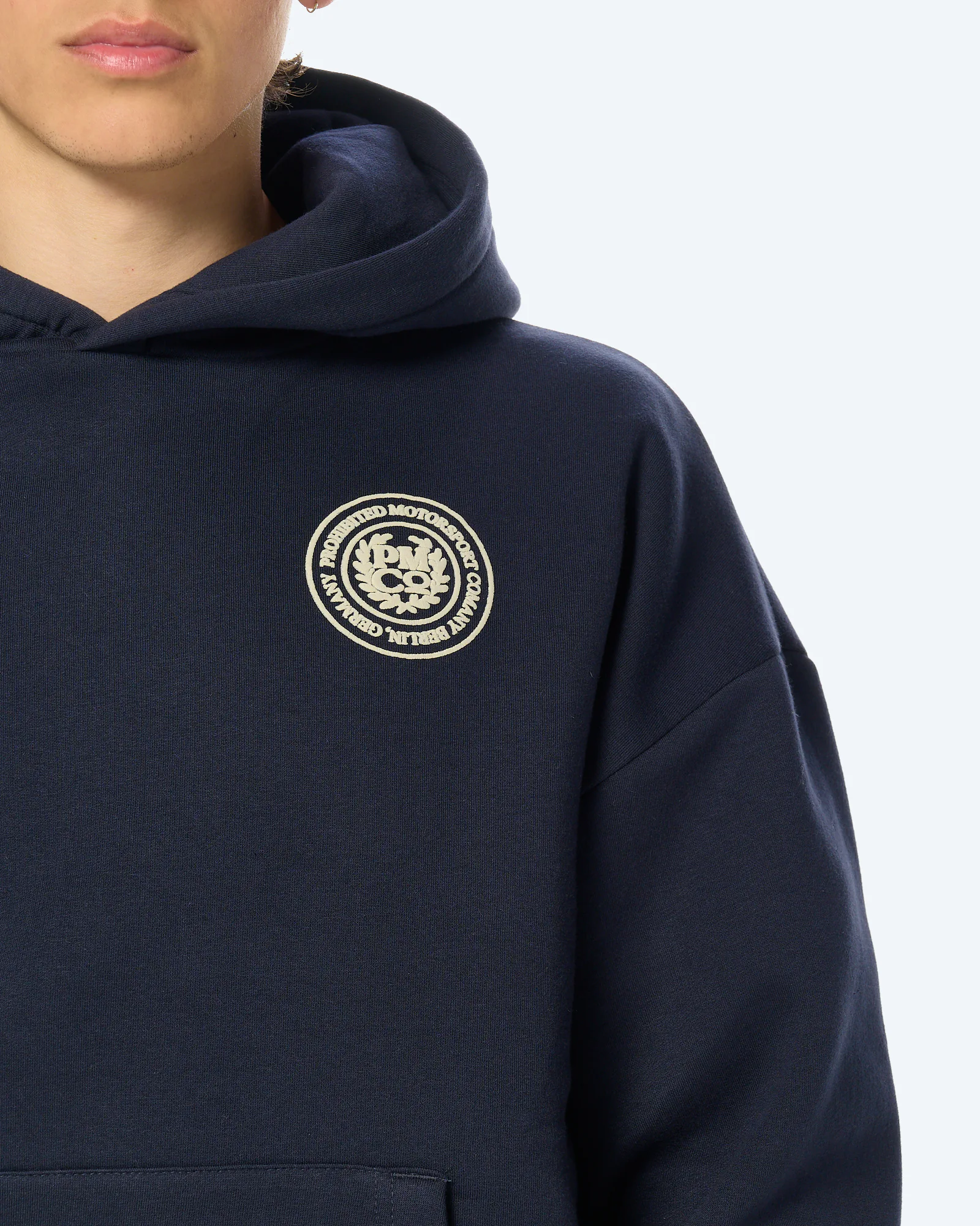 Prohibited Horse Racer Hoodie Deep Blue