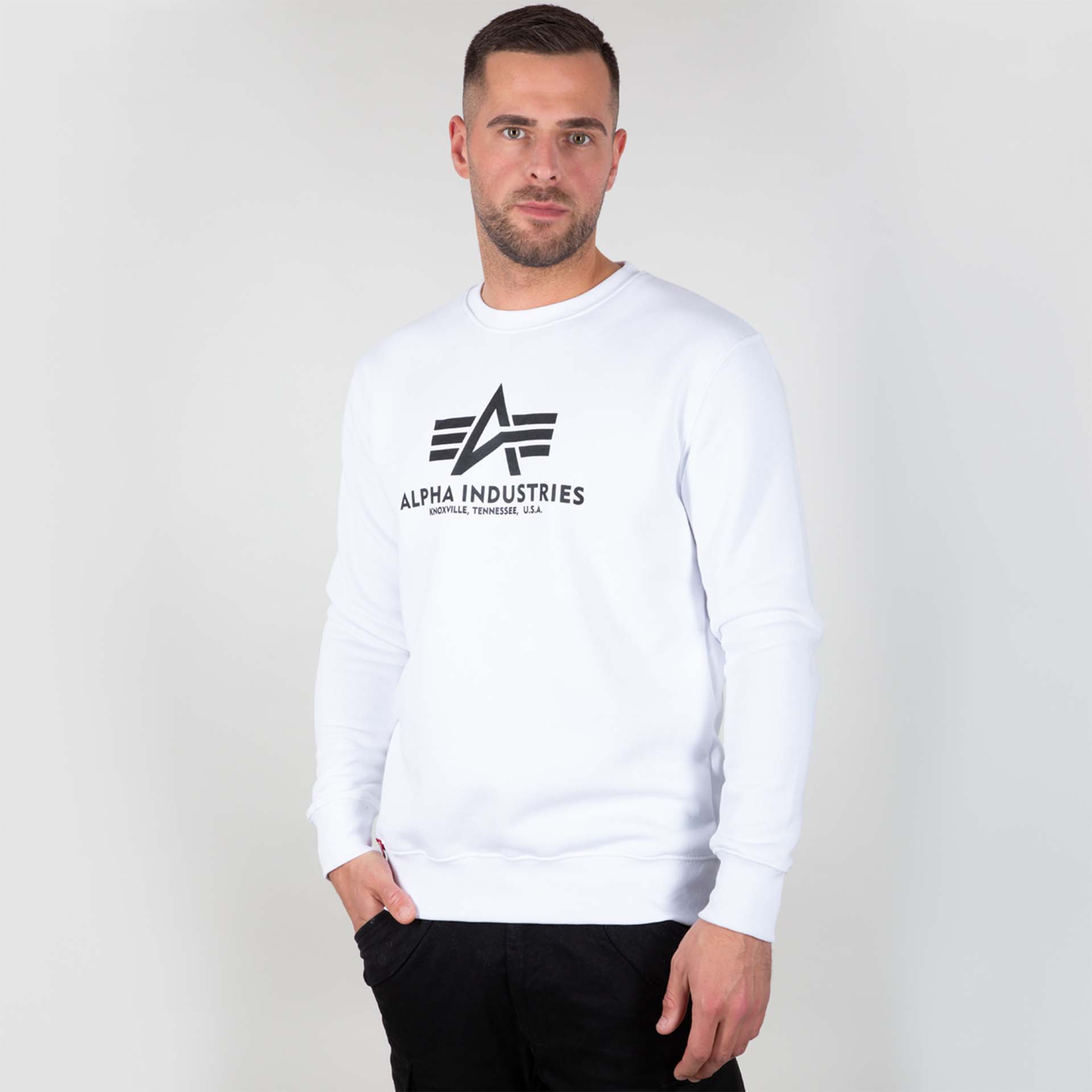 Alpha Industries Basic Sweatshirt White Kopie