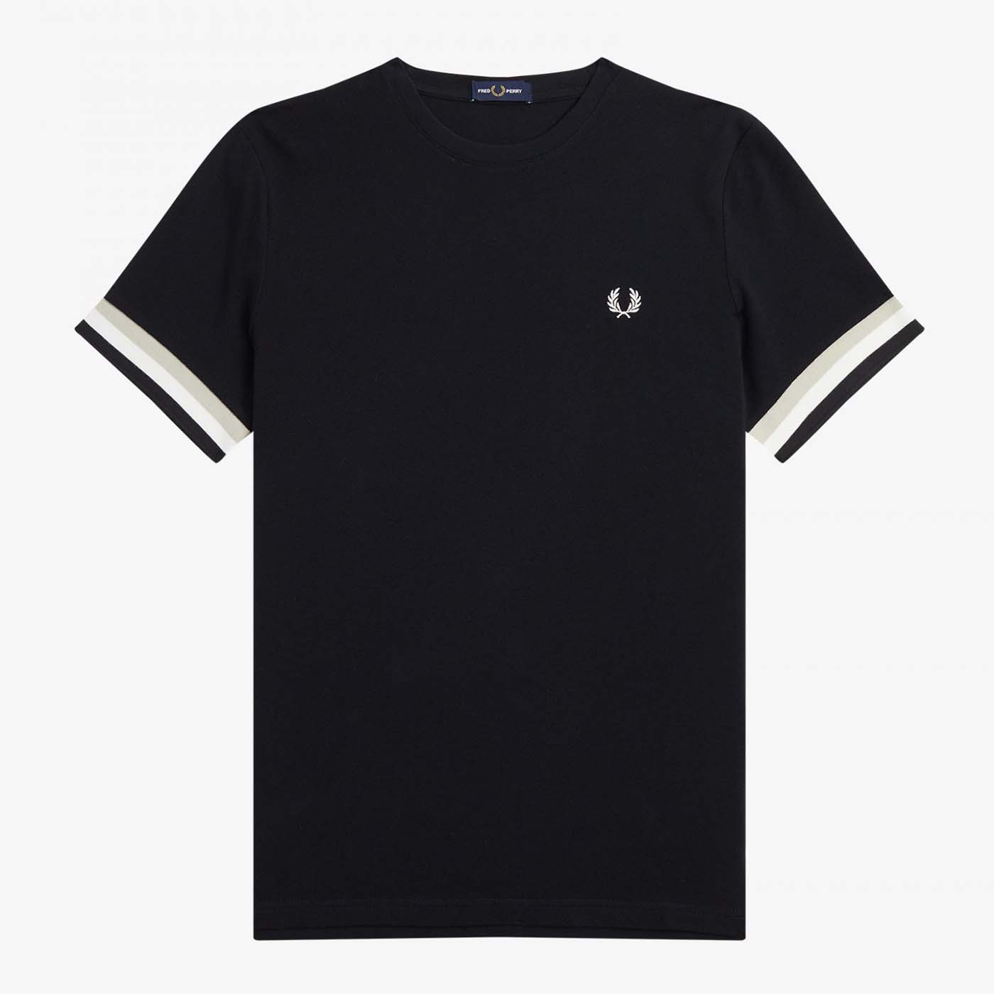 Fred Perry T-Shirt aus Baumwollpique Black