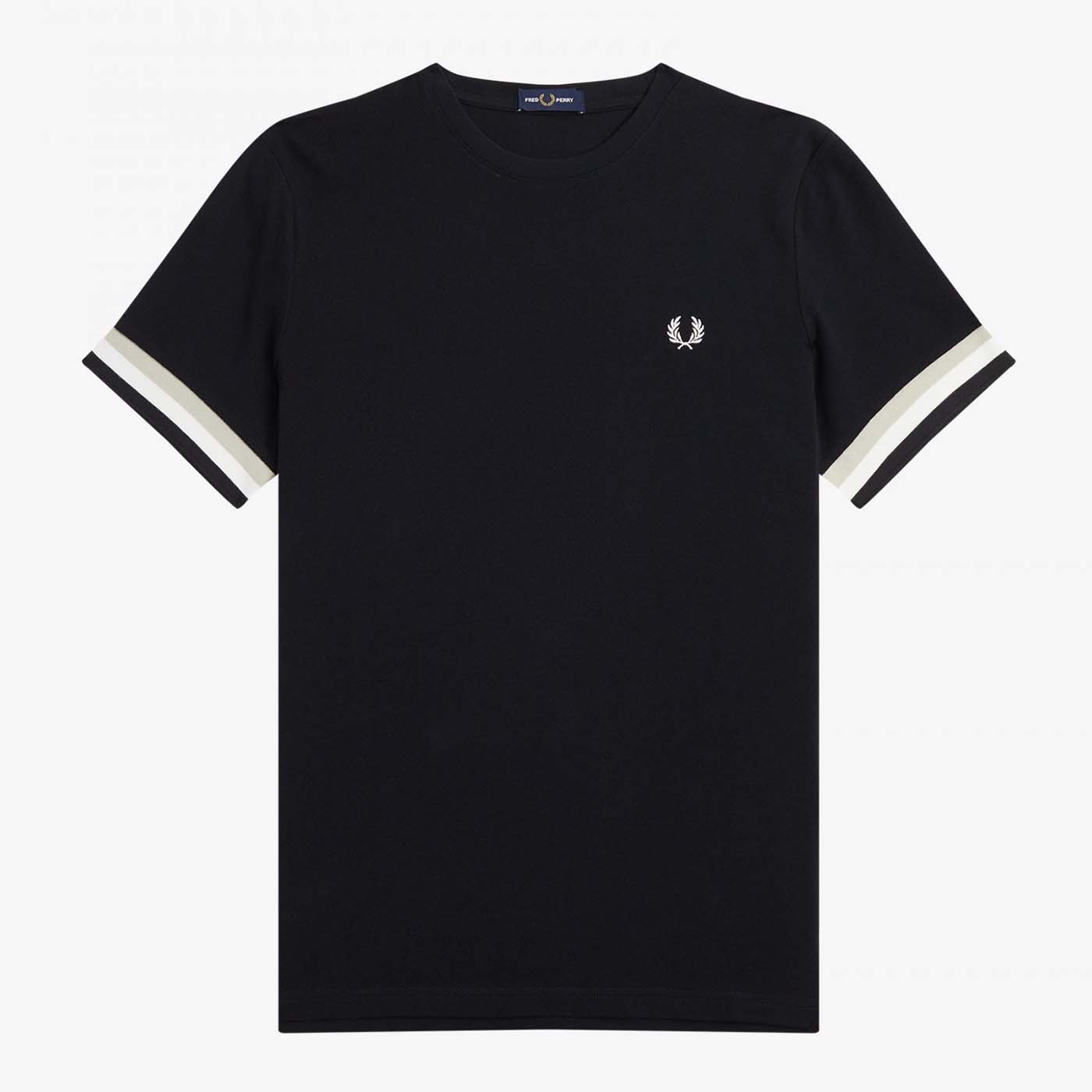 Fred Perry T-Shirt aus Baumwollpique Black