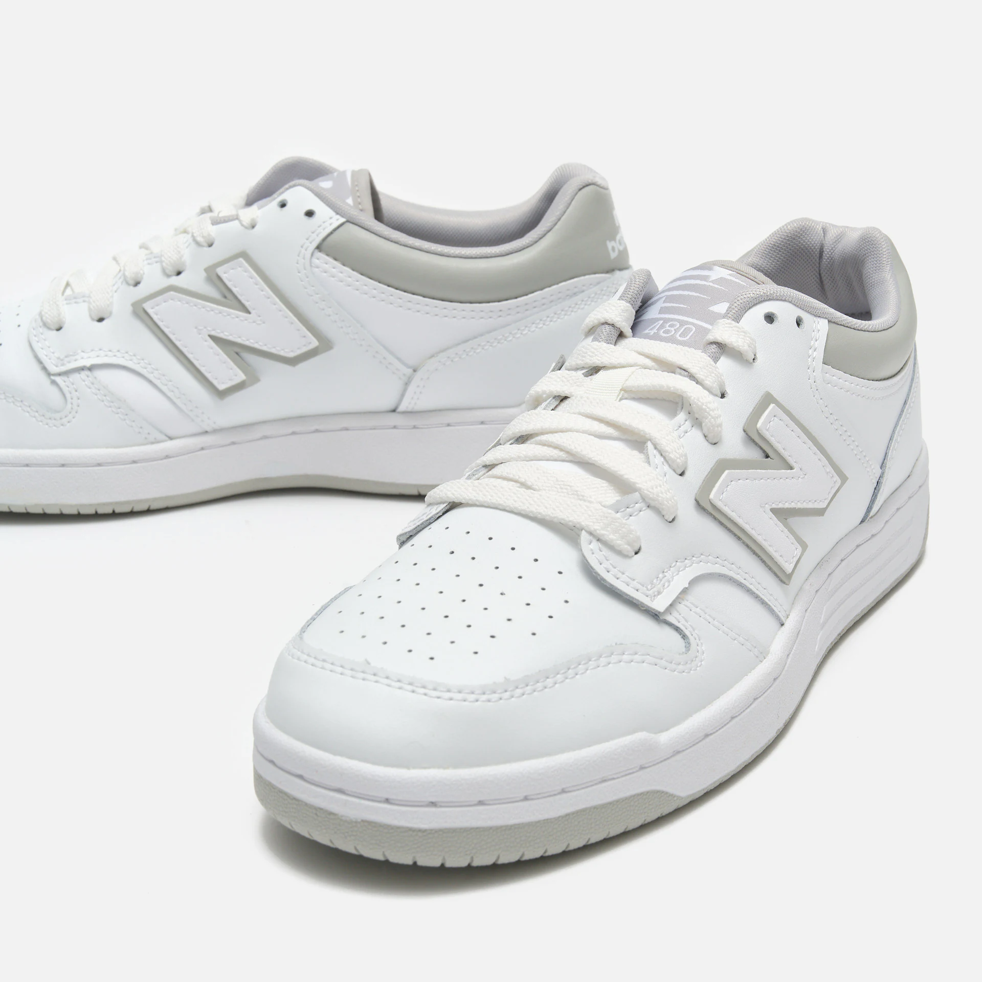 New Balance BB480LV1 Sneaker White/Grey Matter