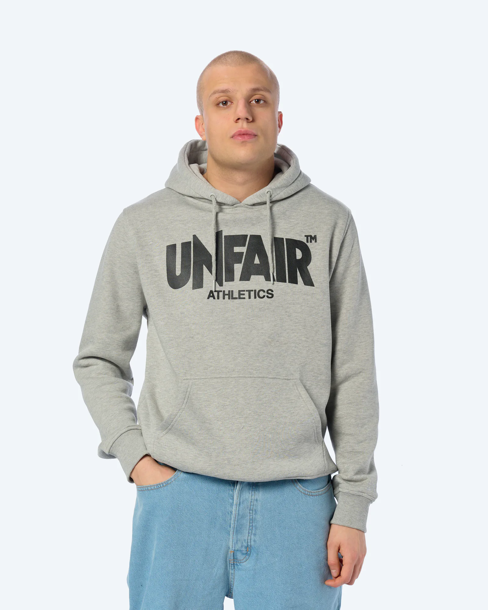 Unfair Athletics Classic Label Hoodie Grey Melange