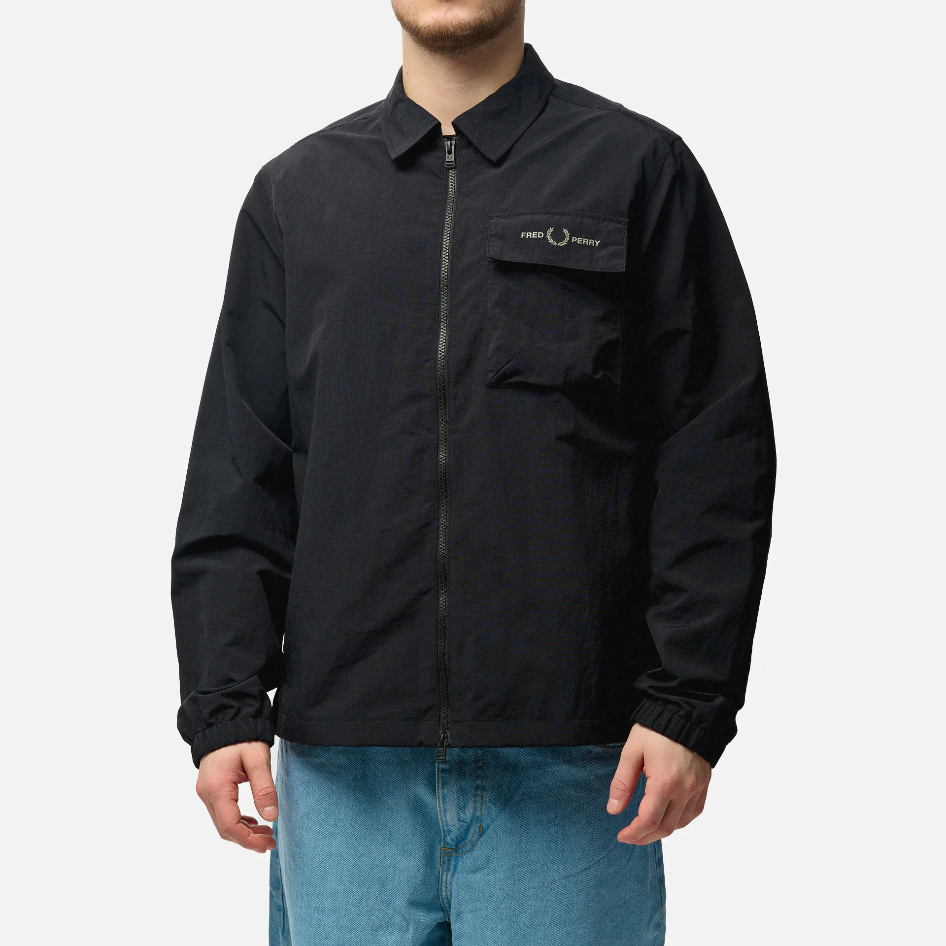 Fred Perry Ripstop Overshirt Black