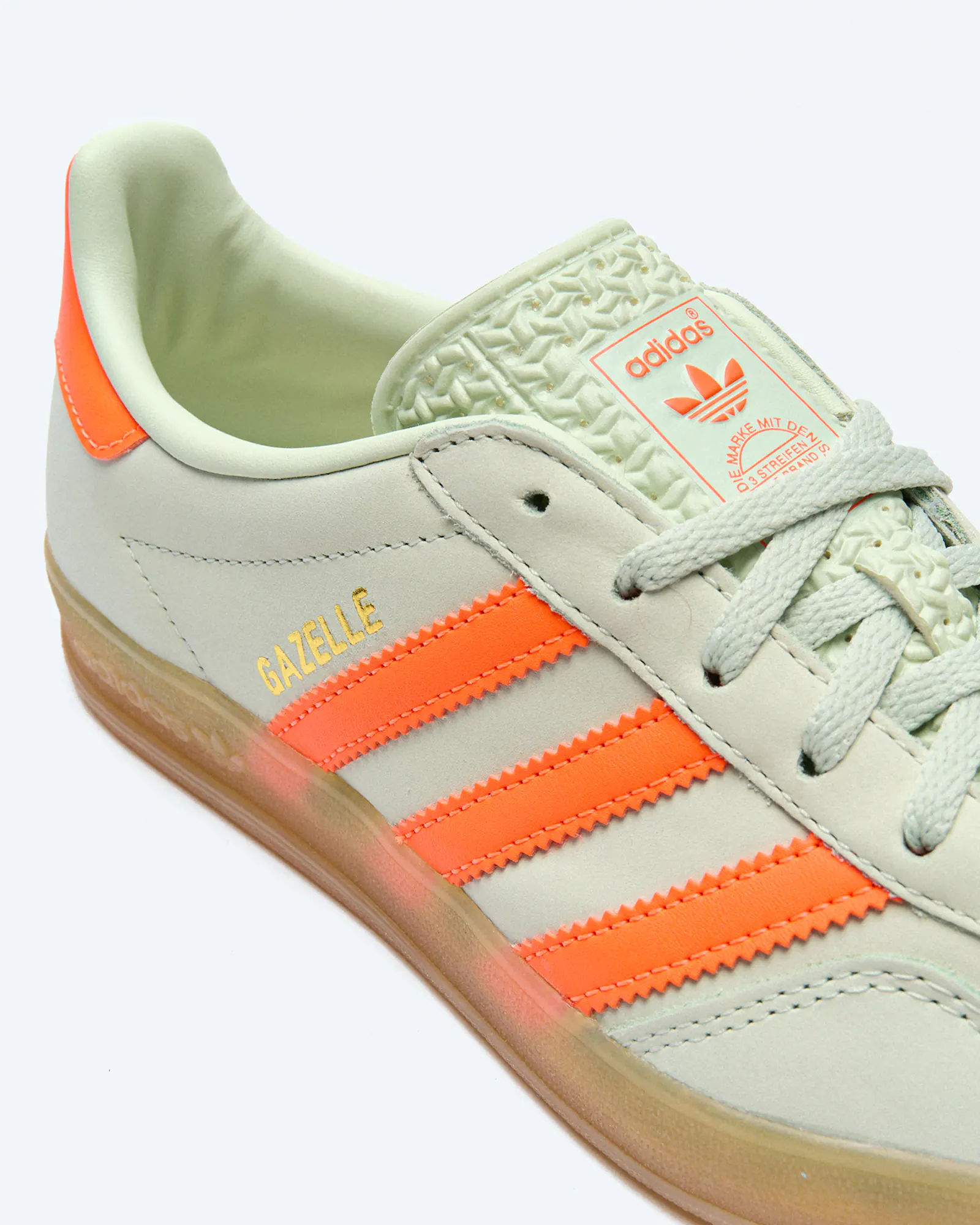 adidas Originals Gazelle Sneaker Linen Green Solar Orange