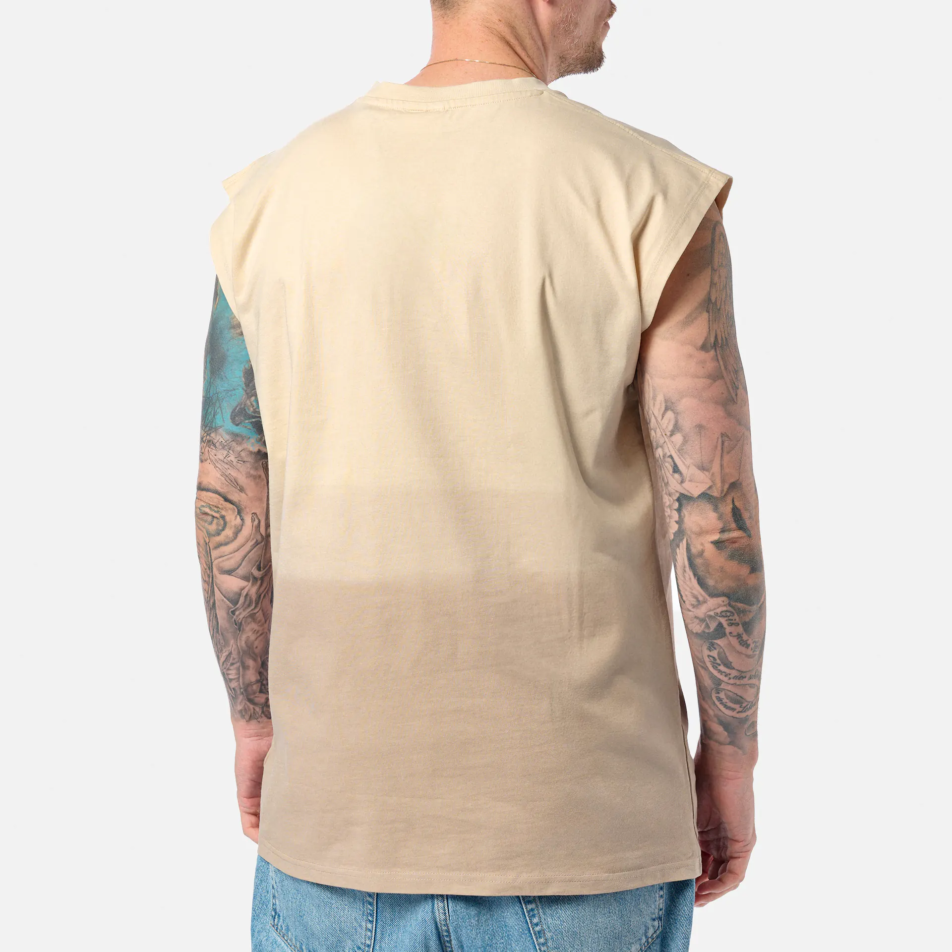 Karl Kani Signature Gradient Sleeveless Tank Top Beige