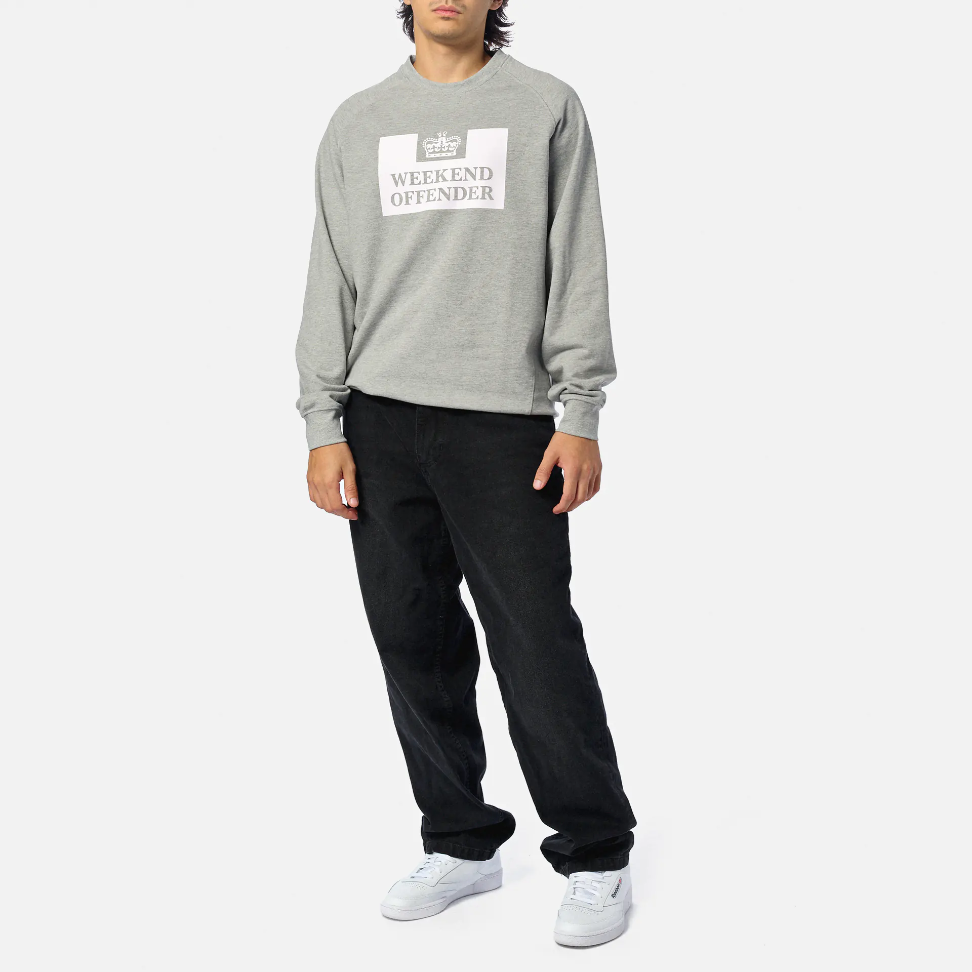 Weekend Offender Penitentiary Classic Sweatshirt Grey Marl