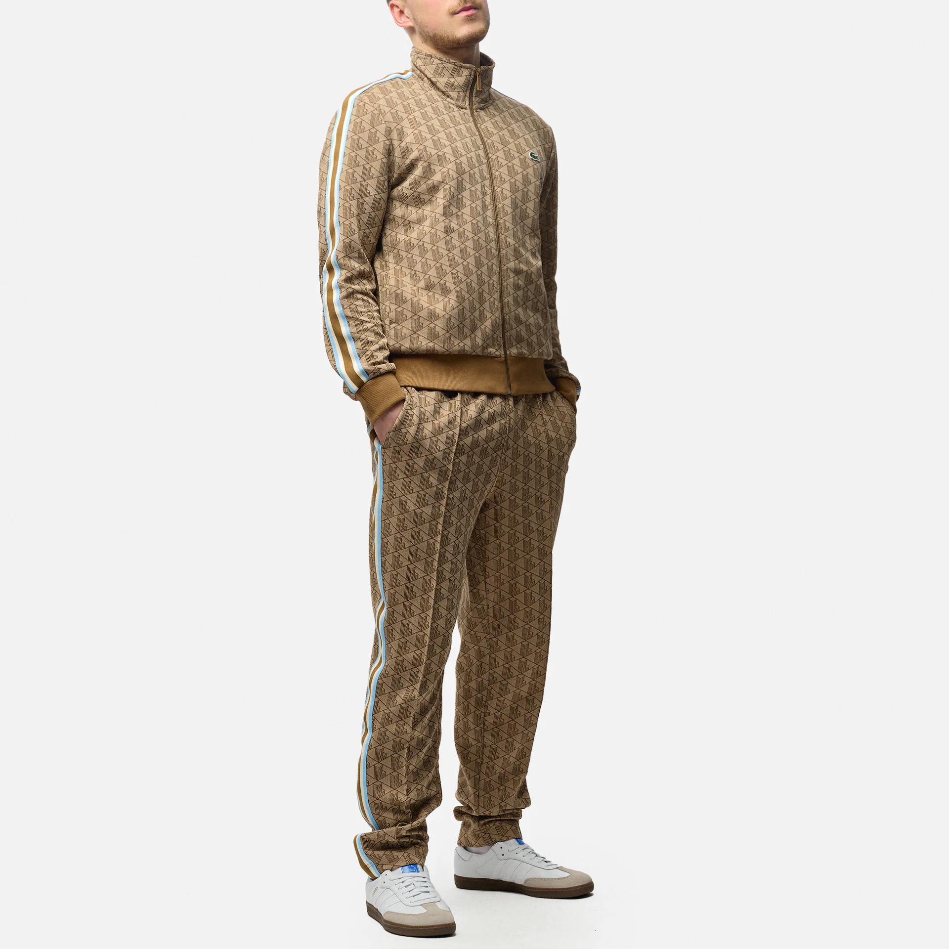 Lacoste Monogram Track Pants Croissant/Cookie