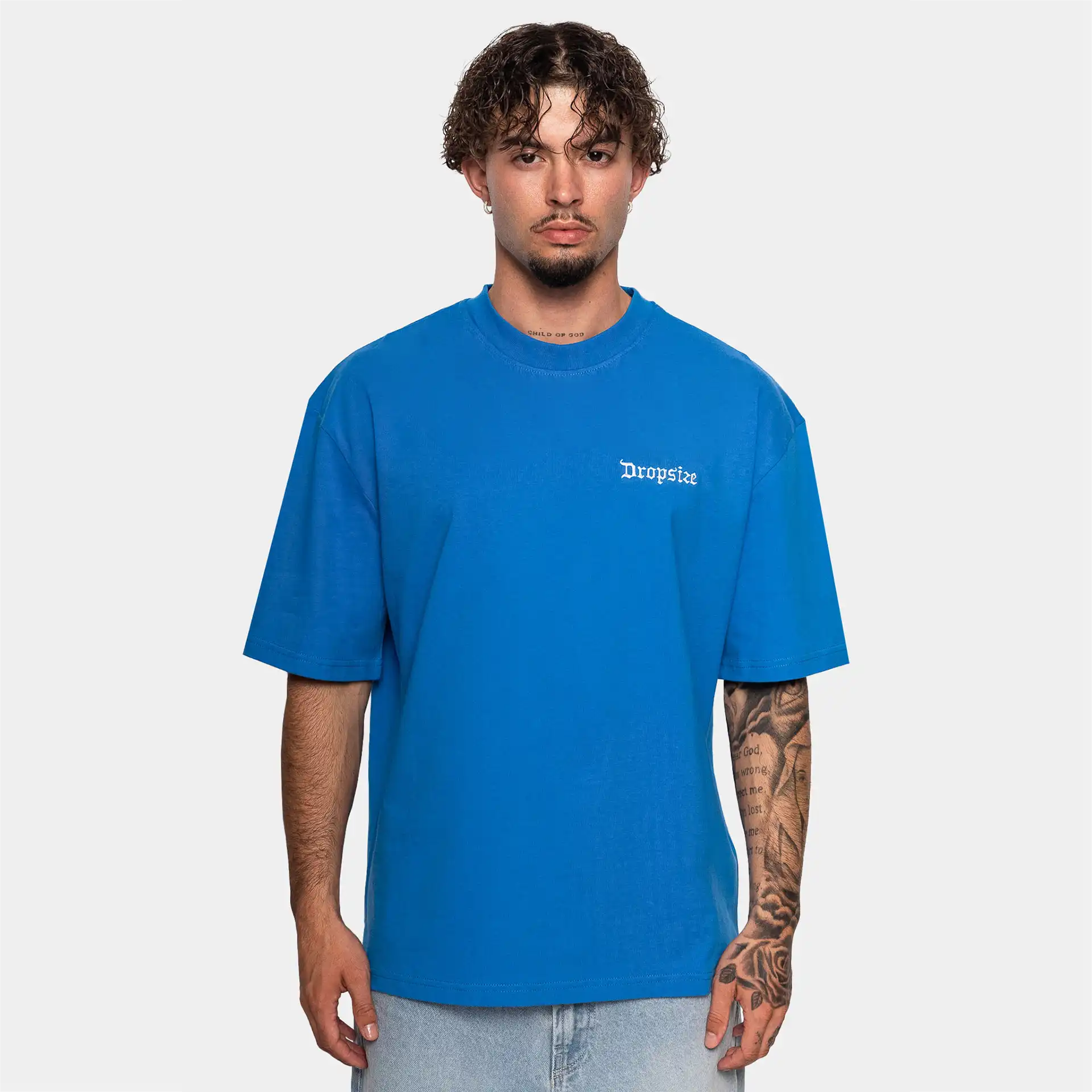 Dropsize Heavy V2 Embo T-Shirt Royal Blue