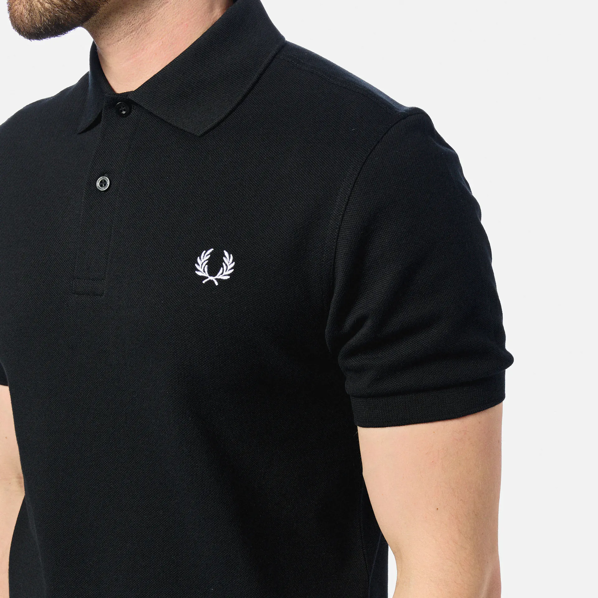 Fred Perry Plain Polo Shirt Black