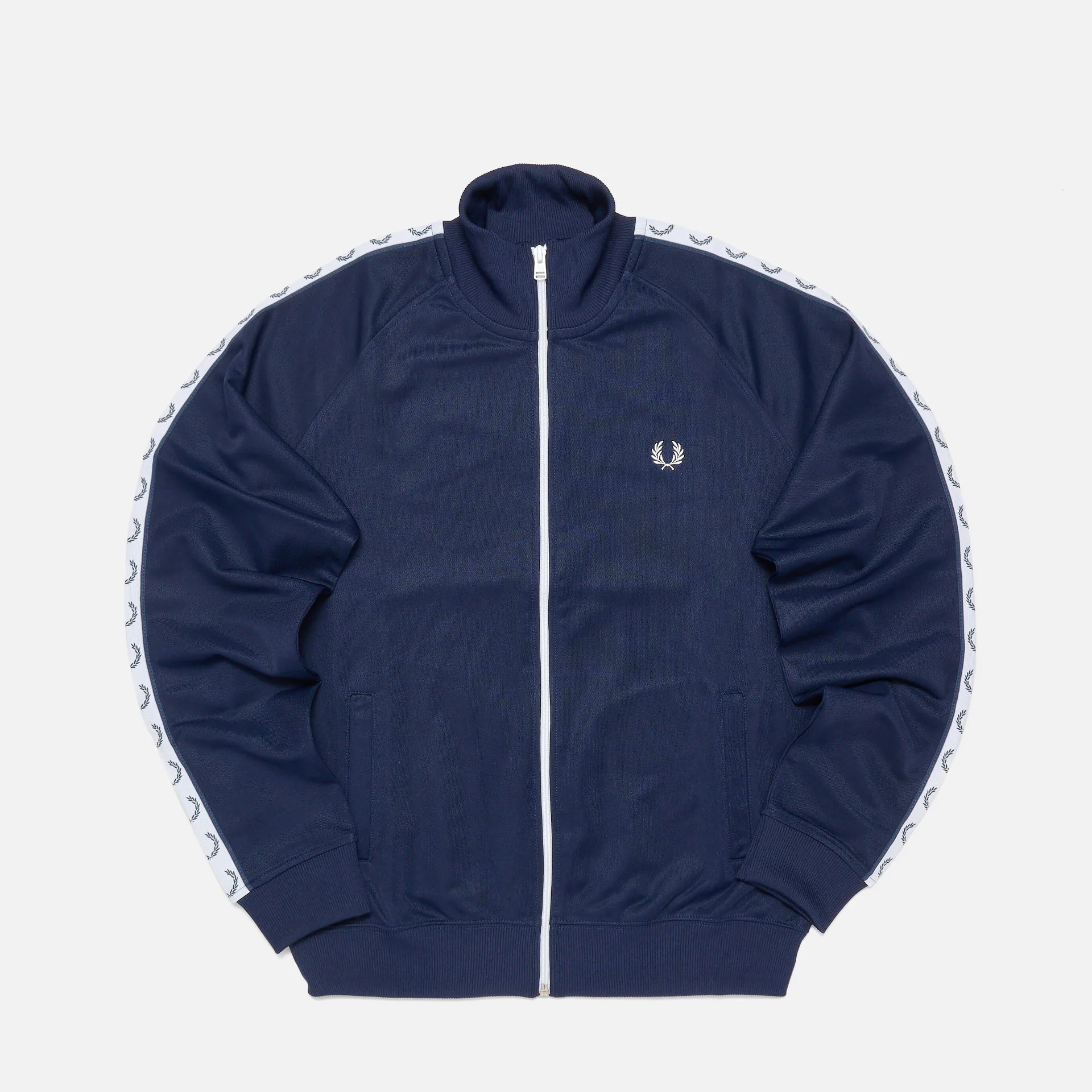 Fred Perry Taped Track Jacket Carbon Blue Fred Perry Taped Track Jacket Carbon Blue