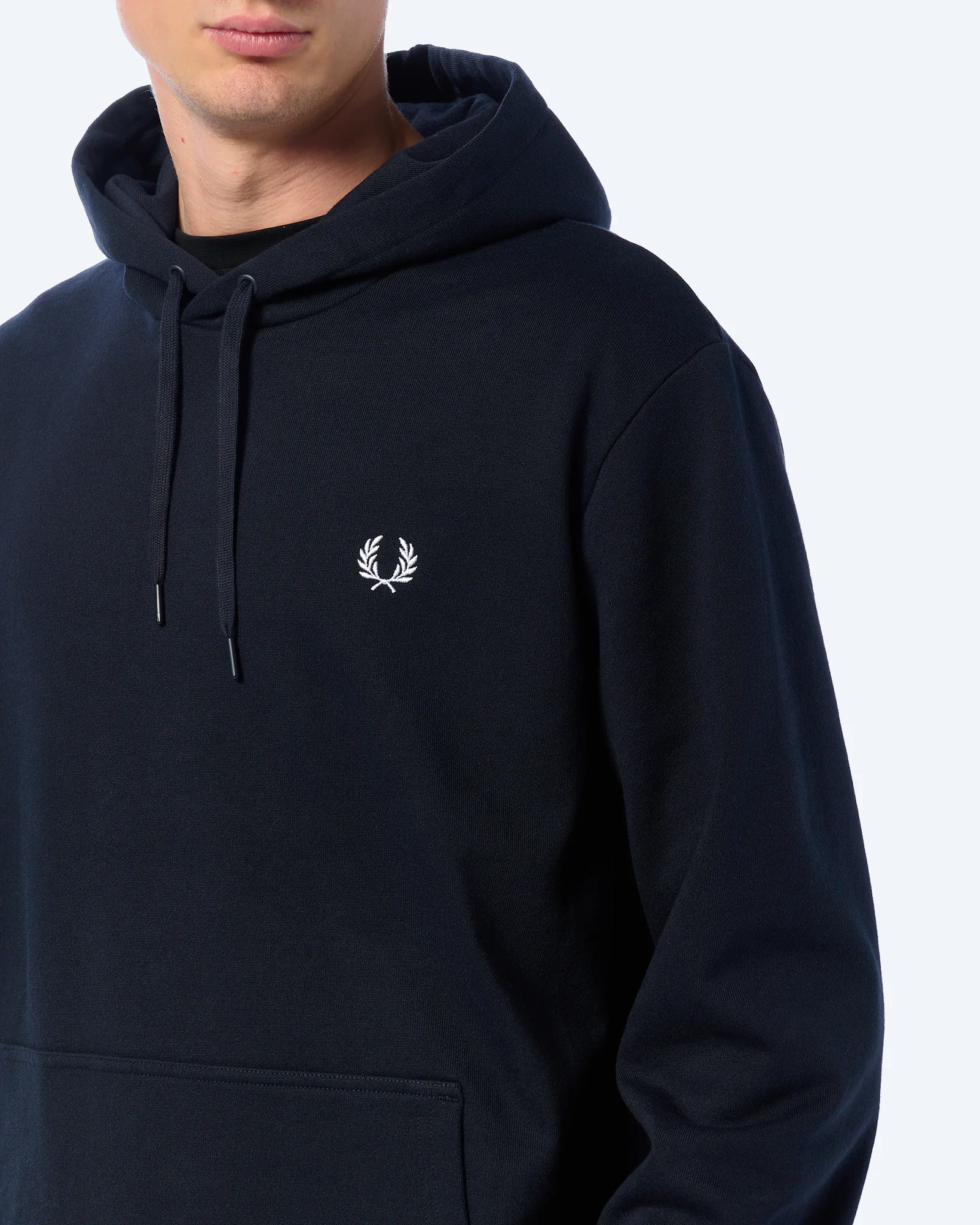 Fred Perry Monogram Hooded Sweatshirt Navy