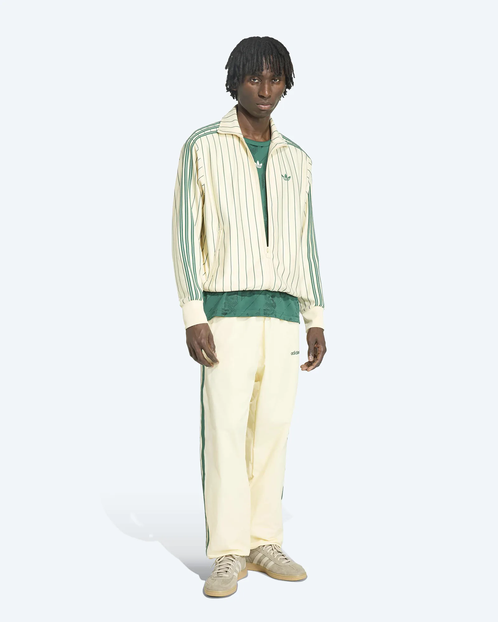 Firebird Pinstripe Track Top Warm Vanilla