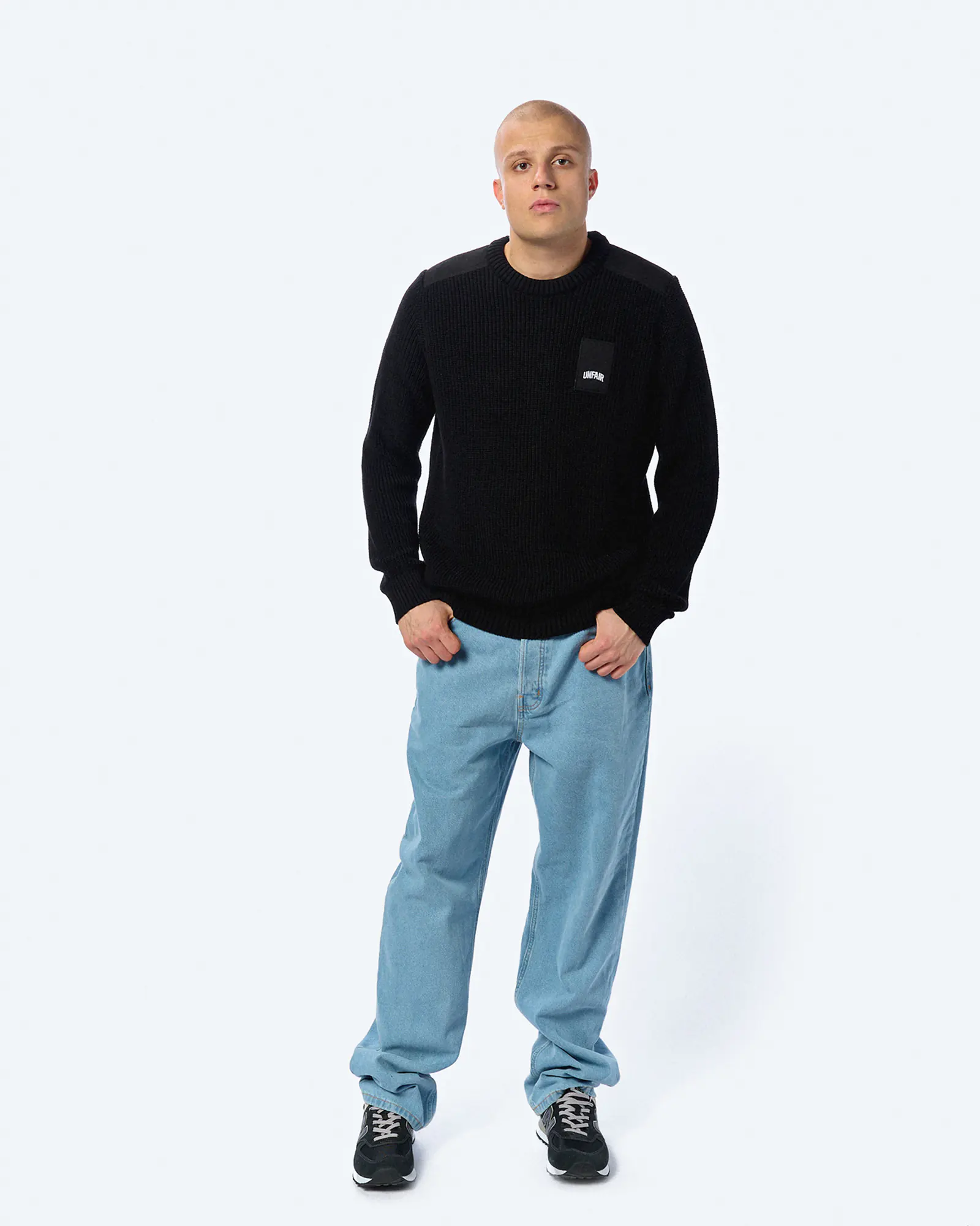 Unfair Athletics Patch Knitwear Sweatshirt Black