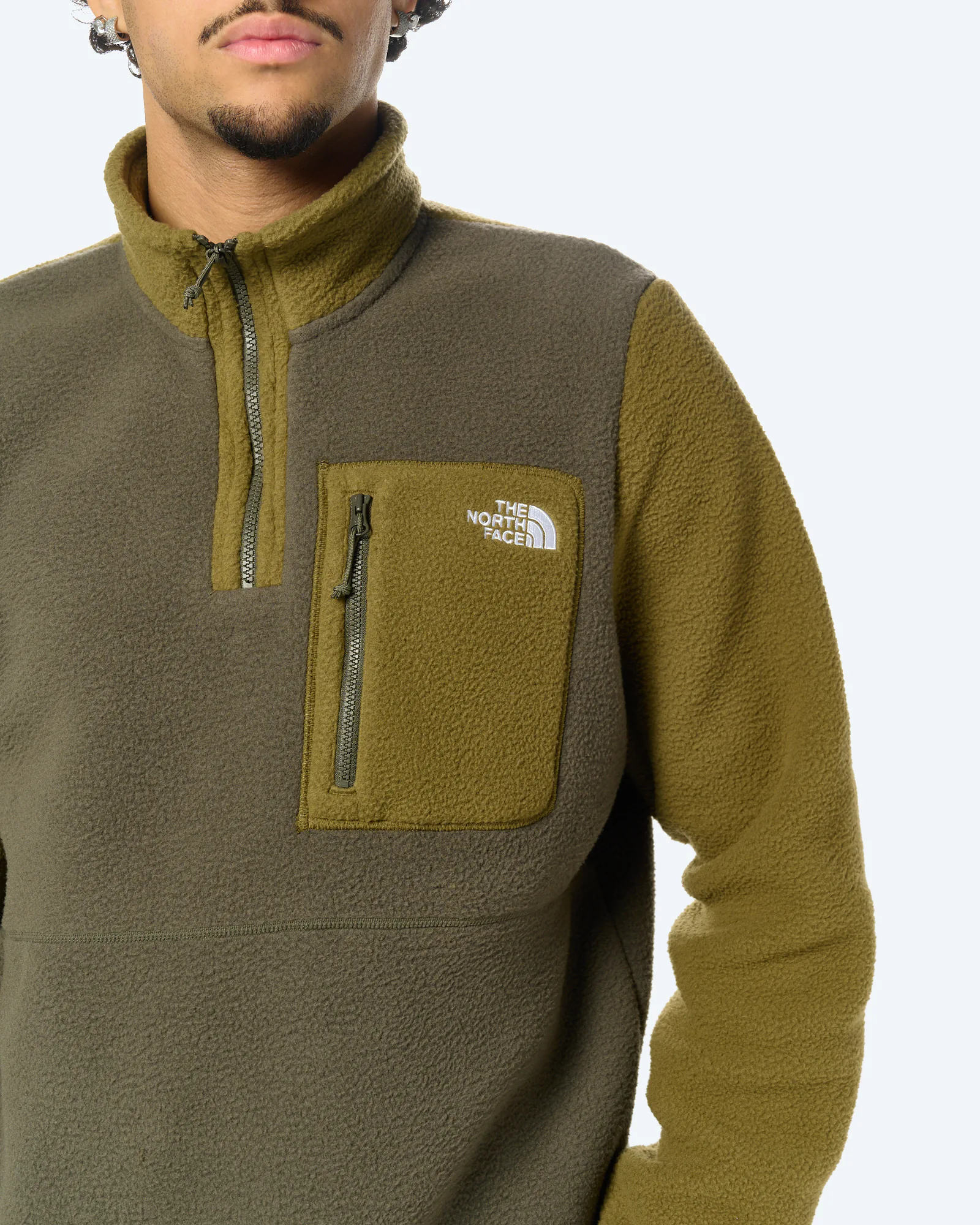 M Yumiori 1/4 Zip New Taupe Green