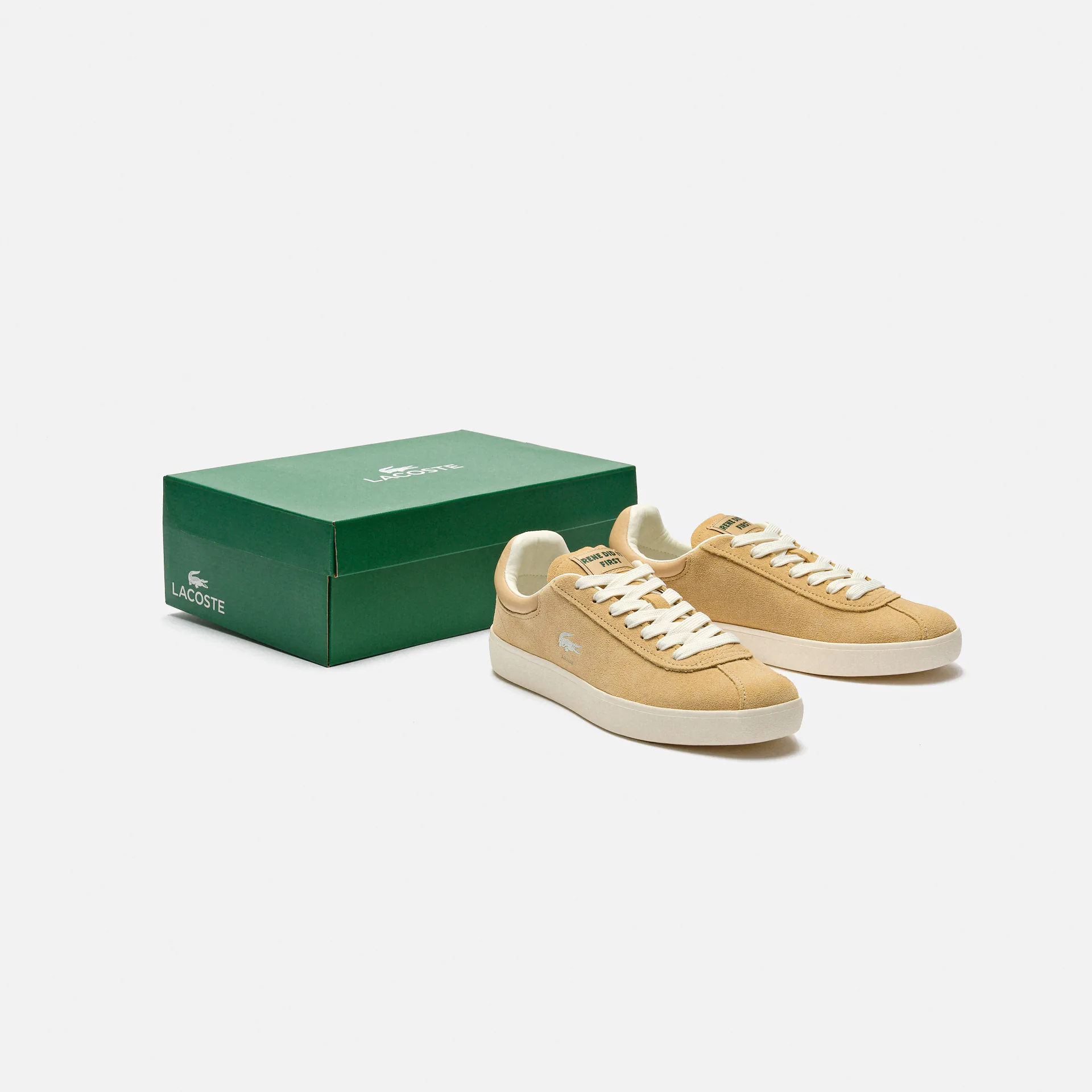 Lacoste Baseshot Tonal Leather Sneaker Light Brown/Offwhite