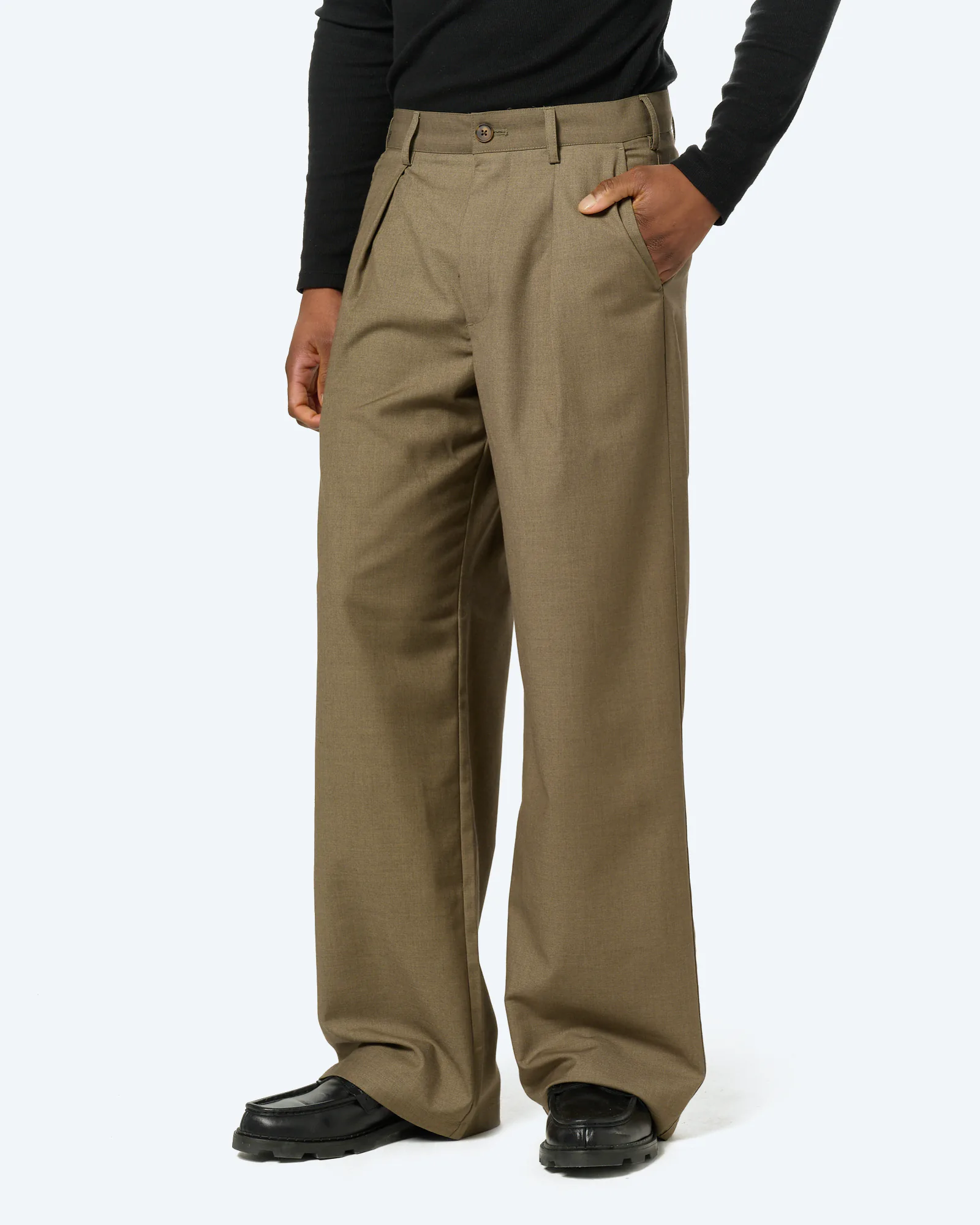 Prohibited SoHo Pleated Pants Vintage Khaki