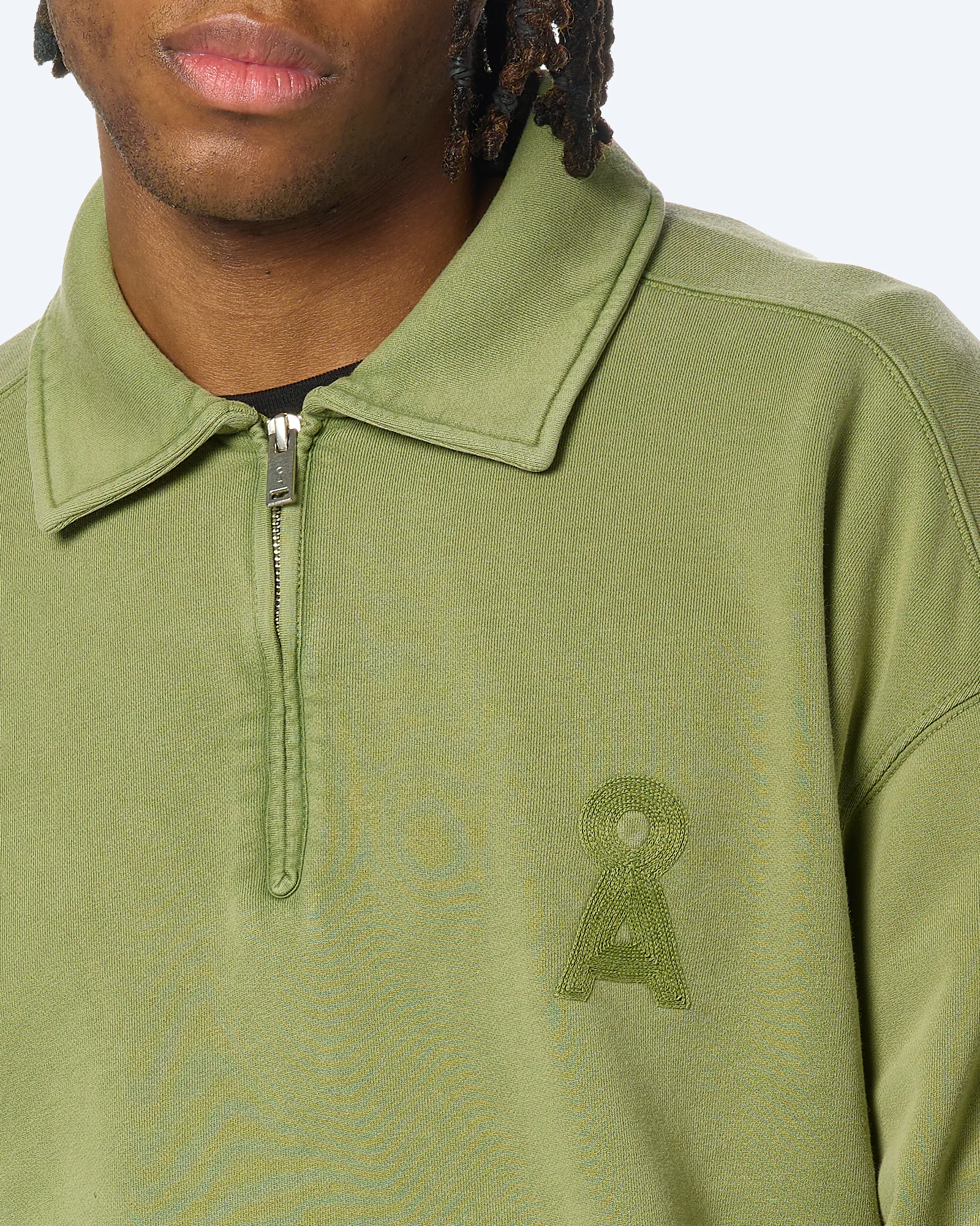 ARMEDANGELS ICONIC Å GMT DYE ZIP TROYER Fatigue Green Washed