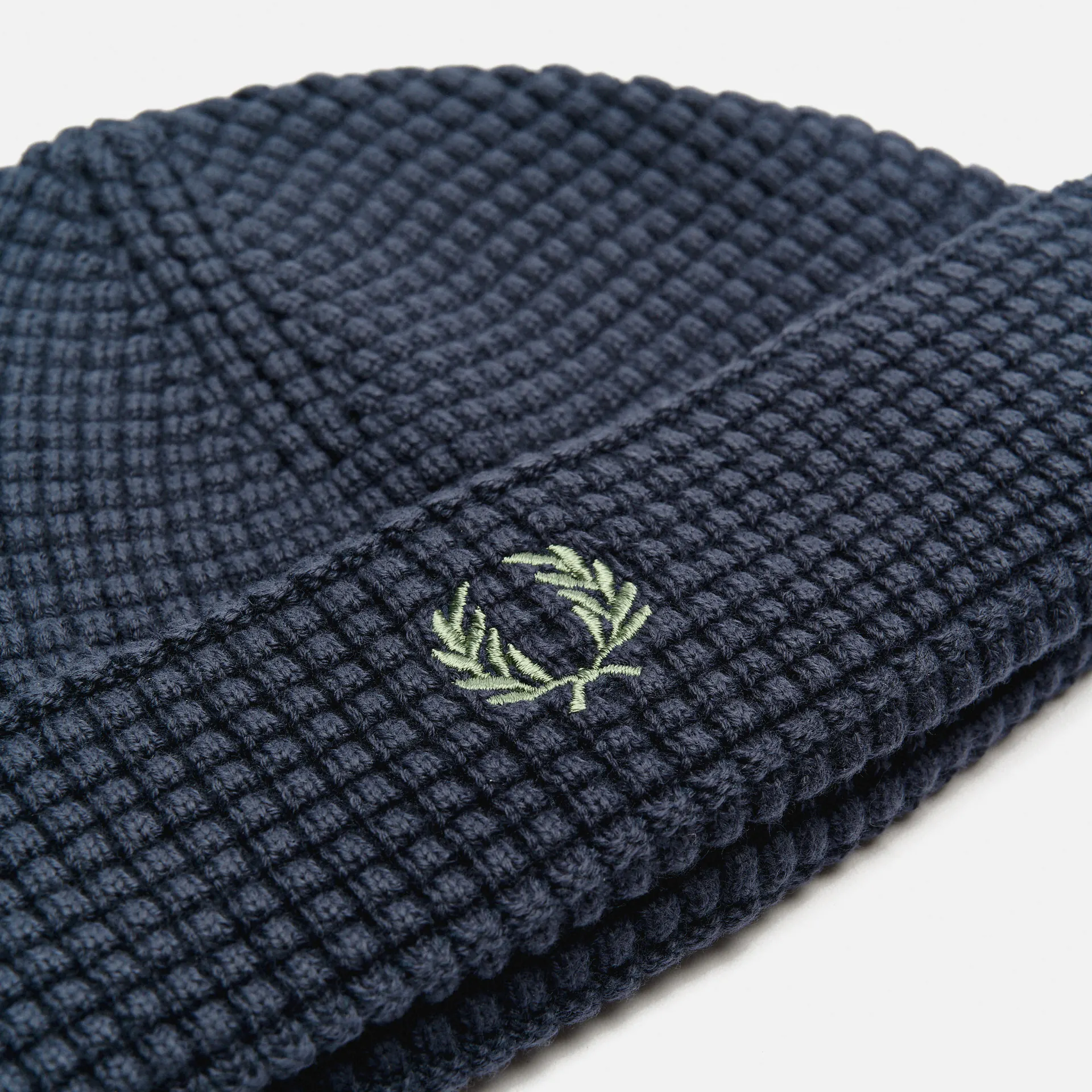 Fred Perry Waffle Beanie Dark Airforce