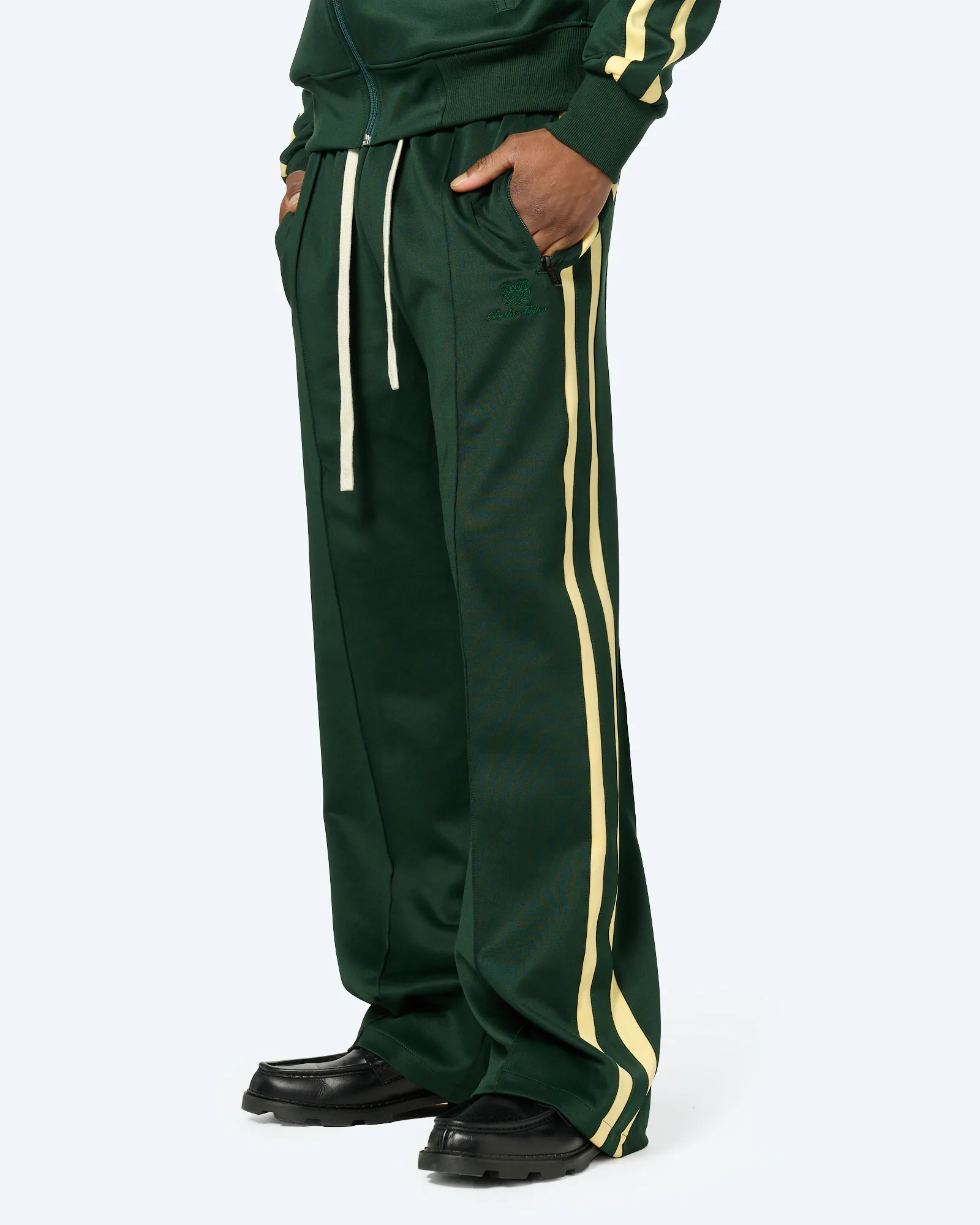 Another Cotton Everyday Wide Fit Track Pant Green