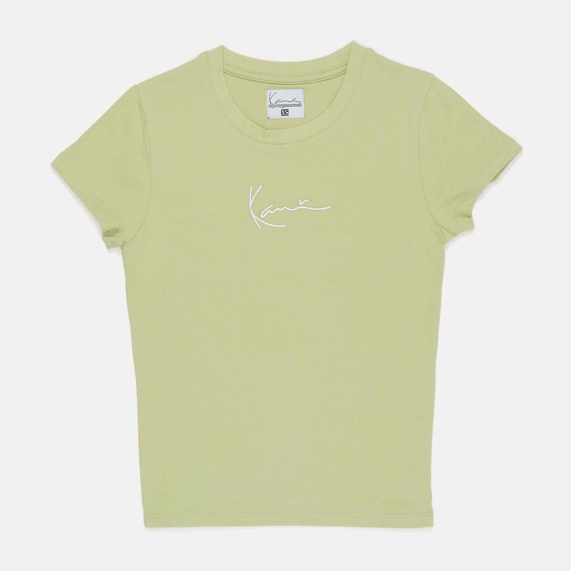 Karl Kani Small Signature Essential Tight T-Shirt Dusty Green