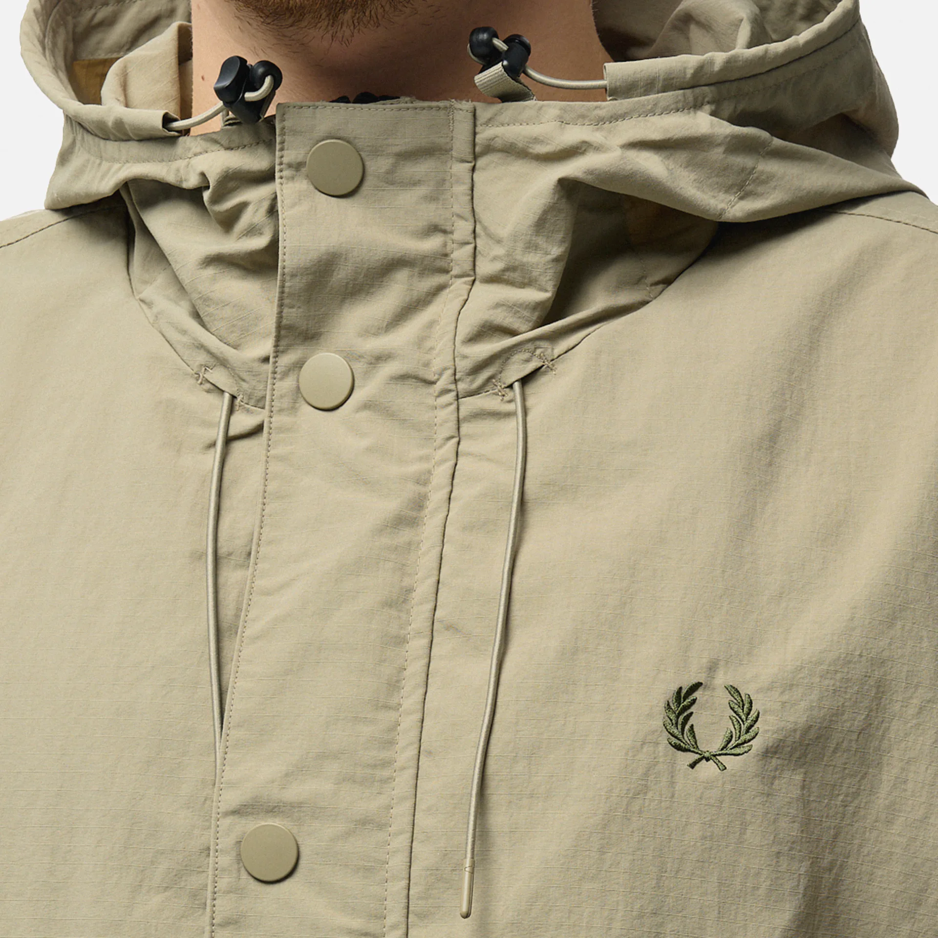 Fred Perry Cropped Parka Warm Grey