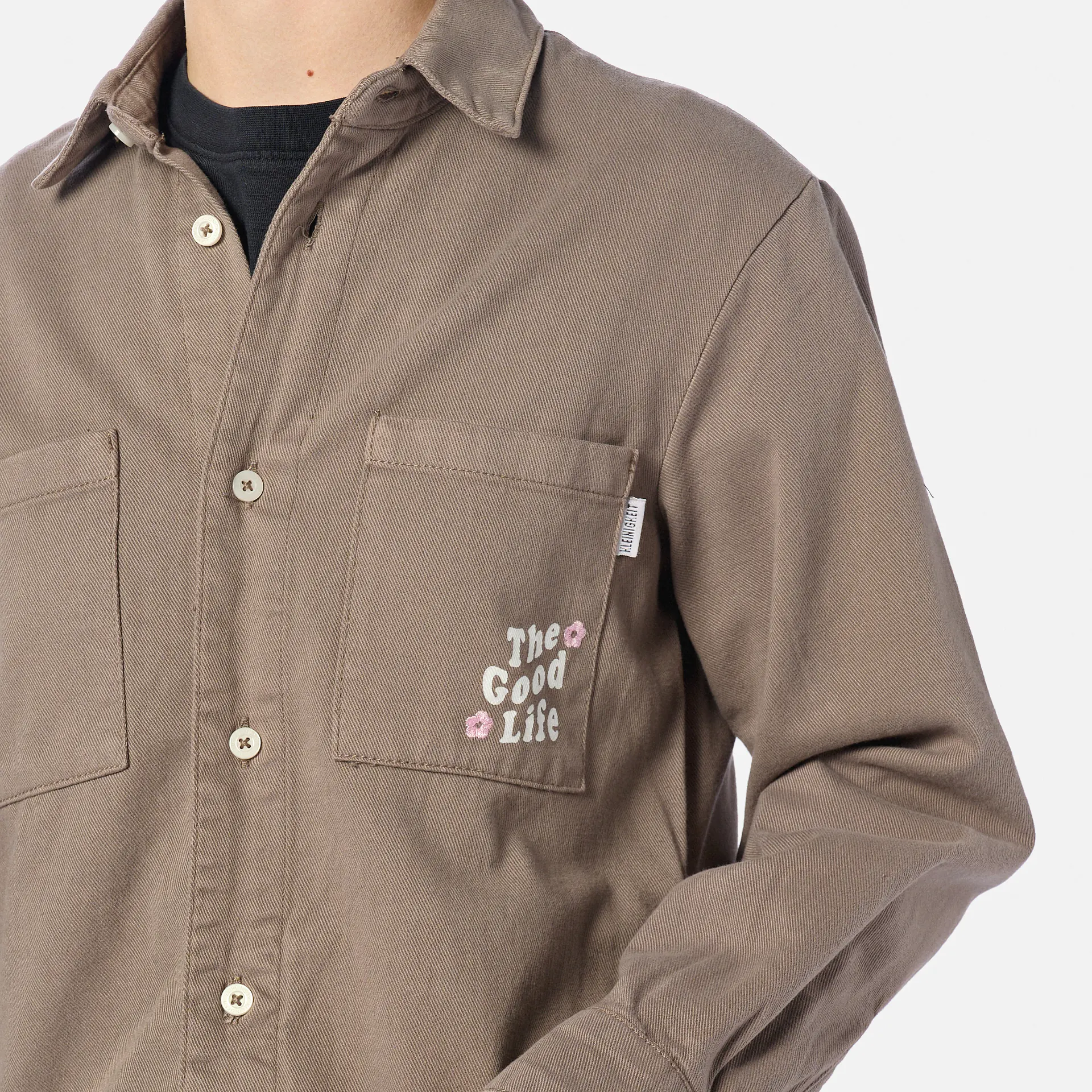 Kleinigkeit Görls Denim Moore Life Overshirt Smoky Beige