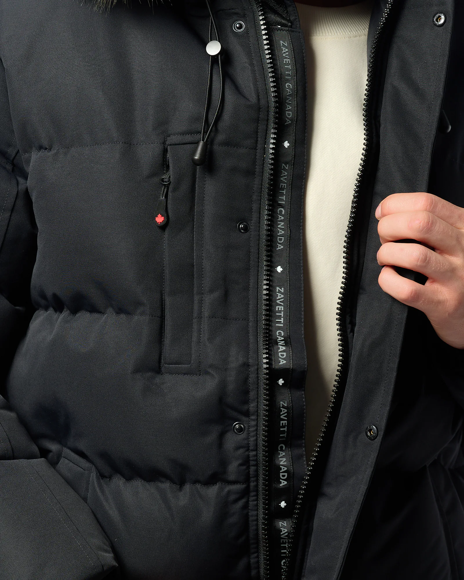 Zavetti Canada Oshawa 2.0 Puffer Parka Jacket Black