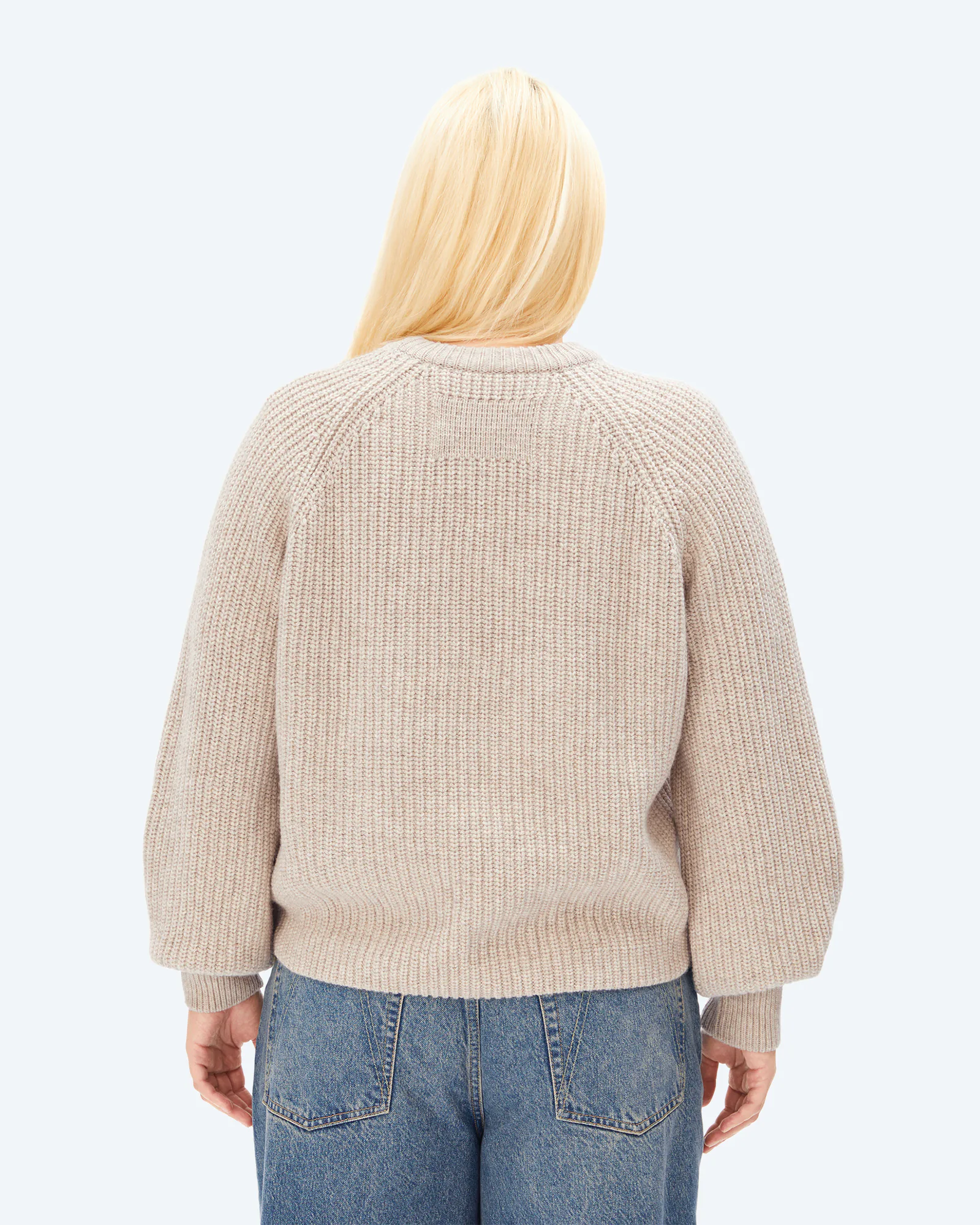 RIB KNIT SWEATER Honey Melange