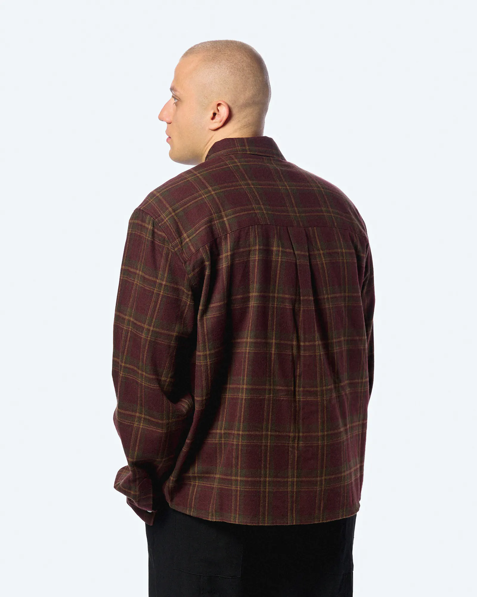 Prohibited Timber Flannel Shirt Bordeaux