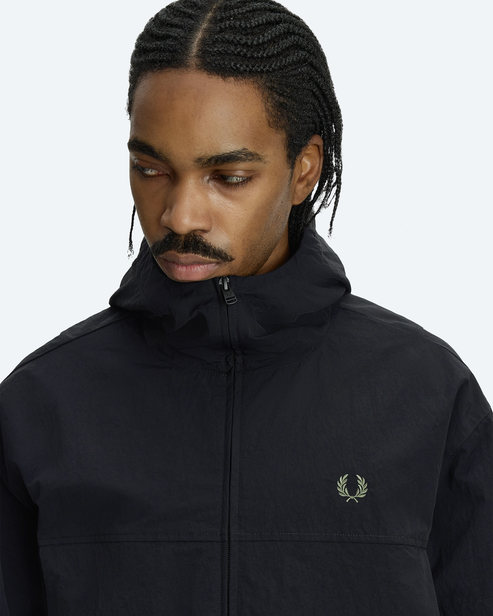 Boxy Hooded Jacket Black