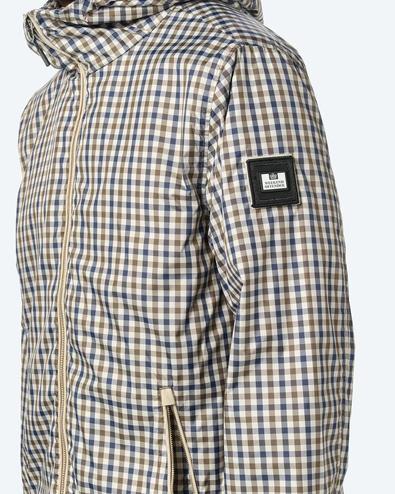 Weekend Offender Campania Check Statement Windbreaker Brown Multi