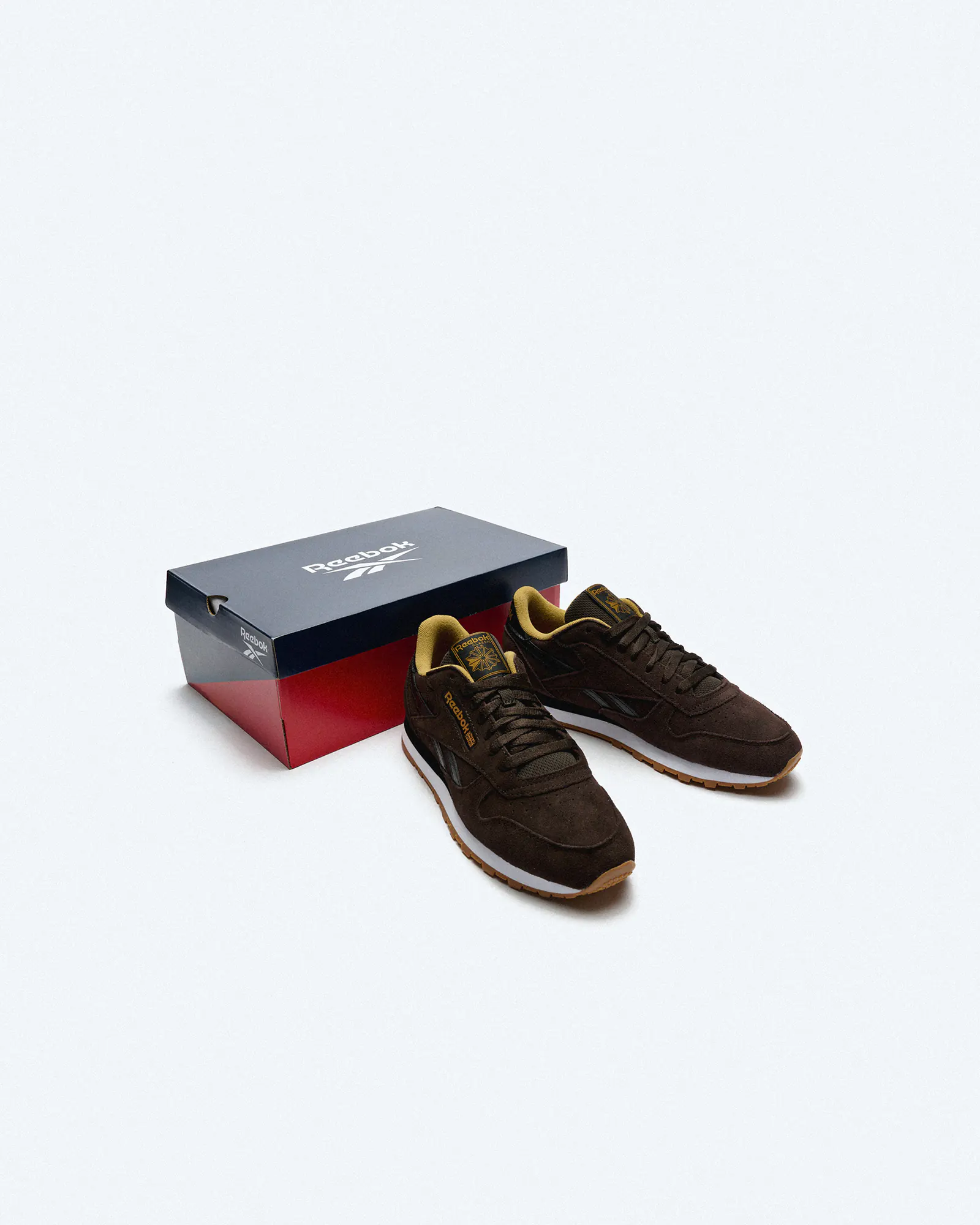 Reebok Classic Leather Sneaker Dark Matter Black Khaki Brown