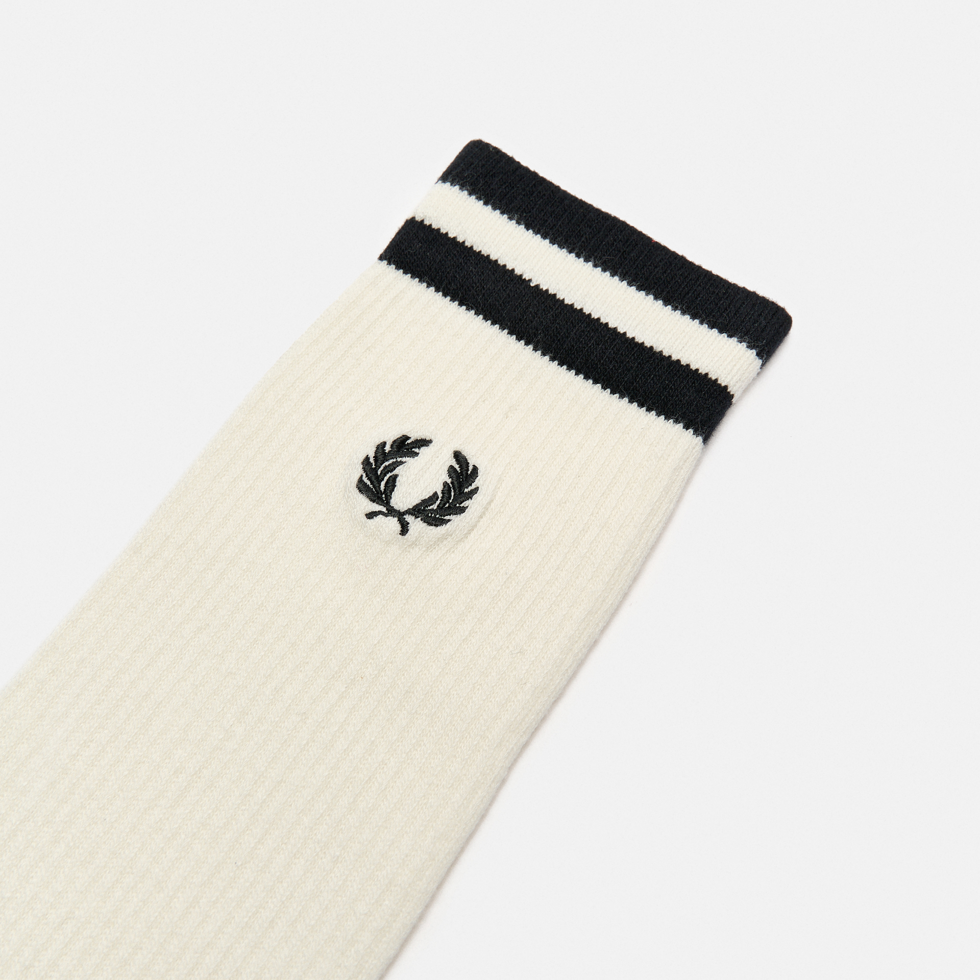 Fred Perry Tipped Sports Sock Snow White/Black