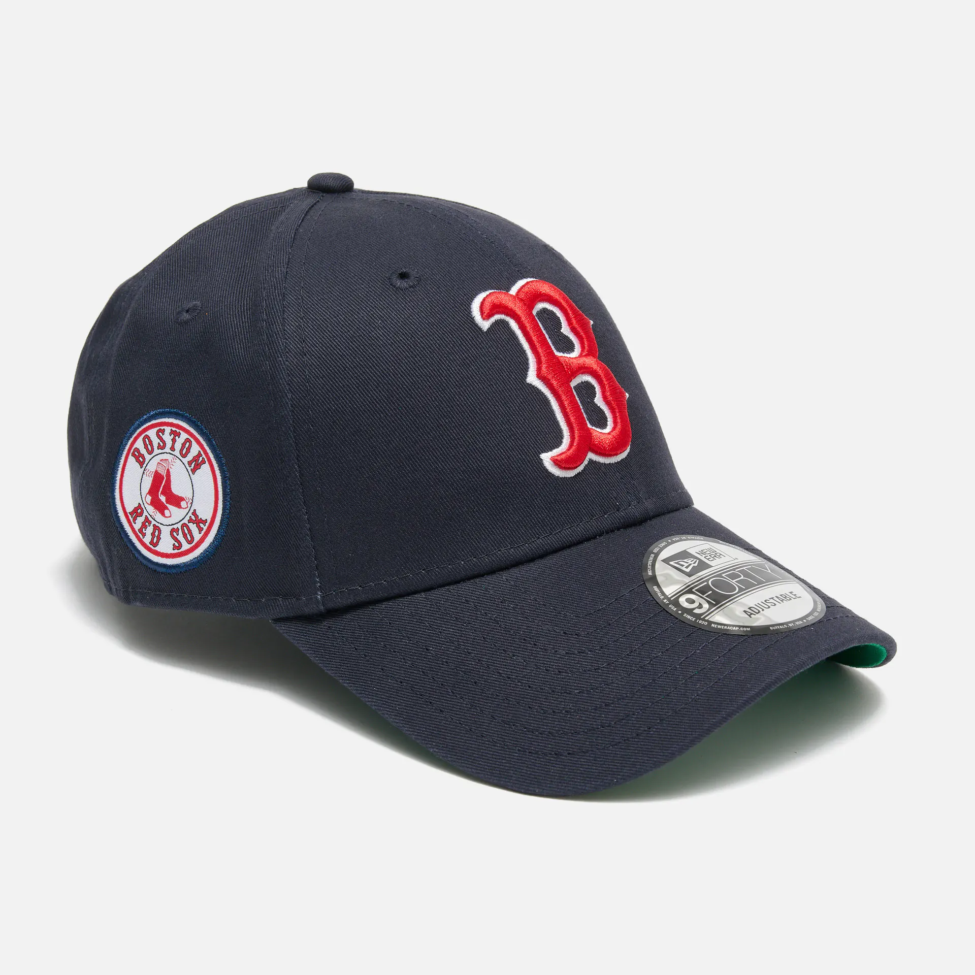New Era MLB Boston Red Sox Team Side Patch 9Forty Strapback Cap Navy NVYSCA