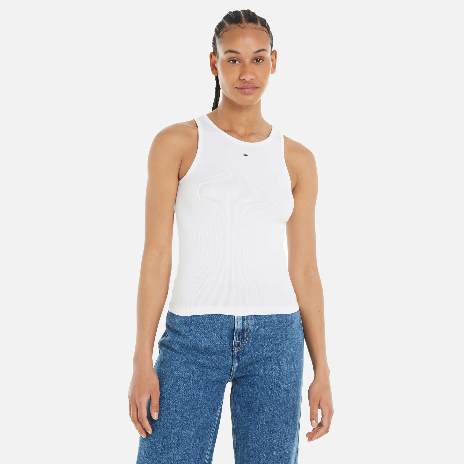 Tommy Jeans Essential Rib Tank White