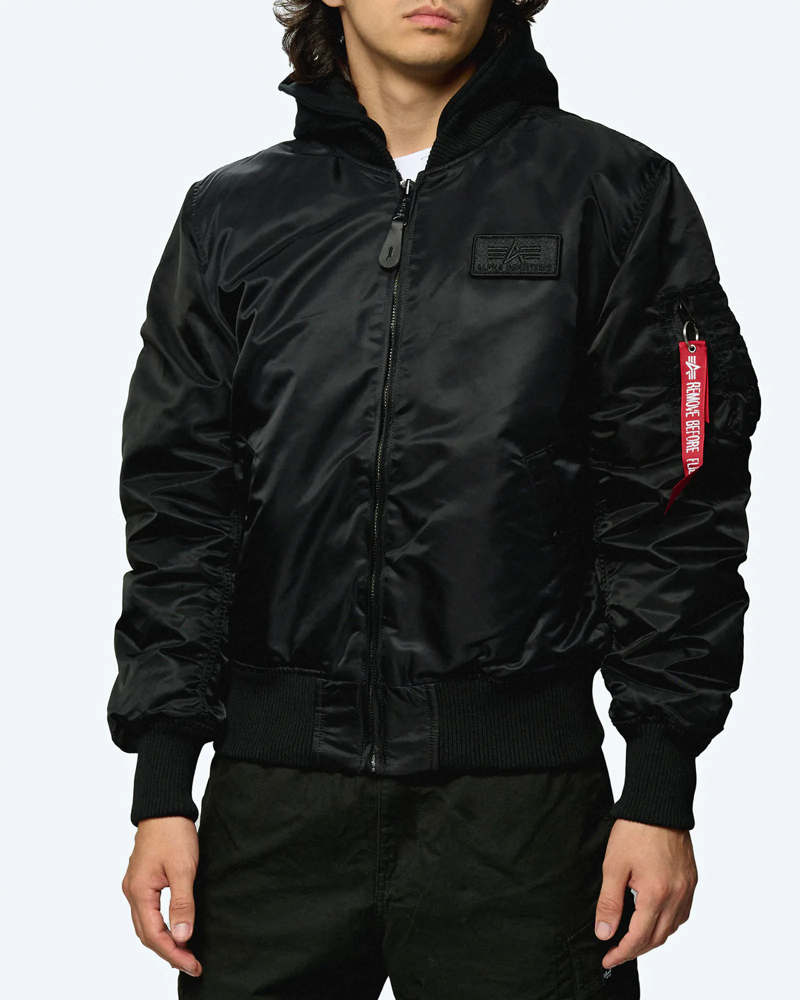 Alpha Industries MA-1 ZH Back Print Jacket Black  Alpha Industries MA-1 ZH Back Print Jacket Black