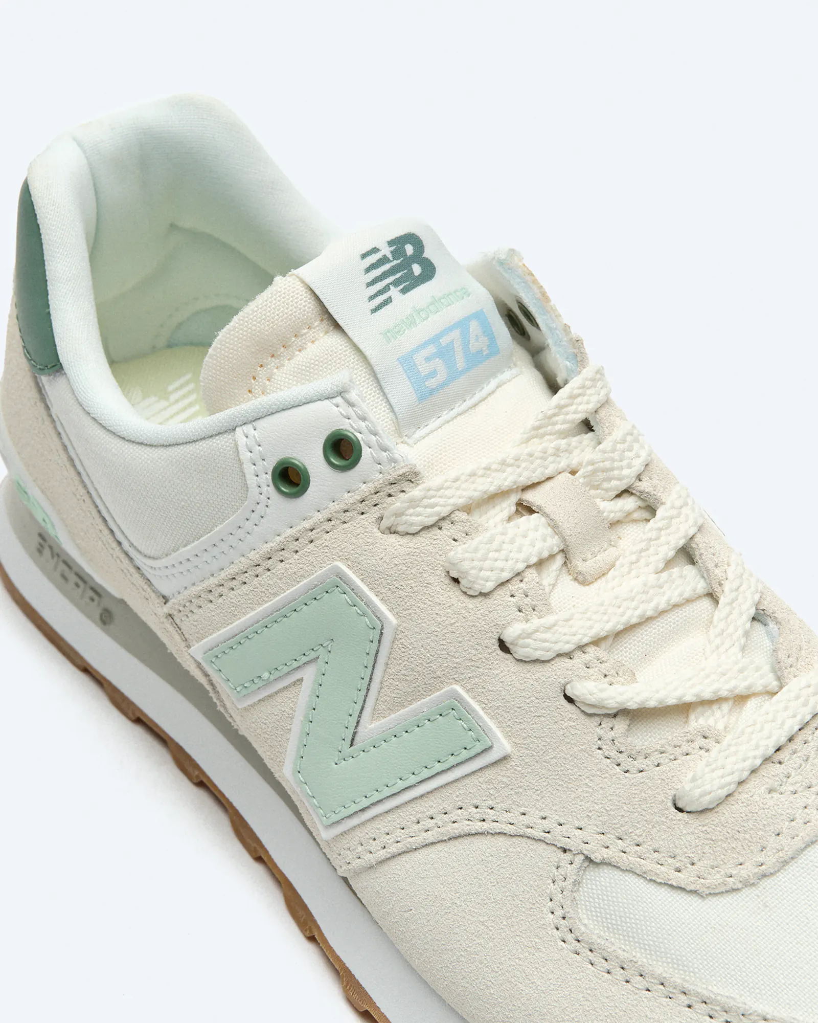 New Balance WL574 Classics Sneaker Sea Salt/Spruce New Balance WL574 Classics Sneaker Sea Salt/Spruce