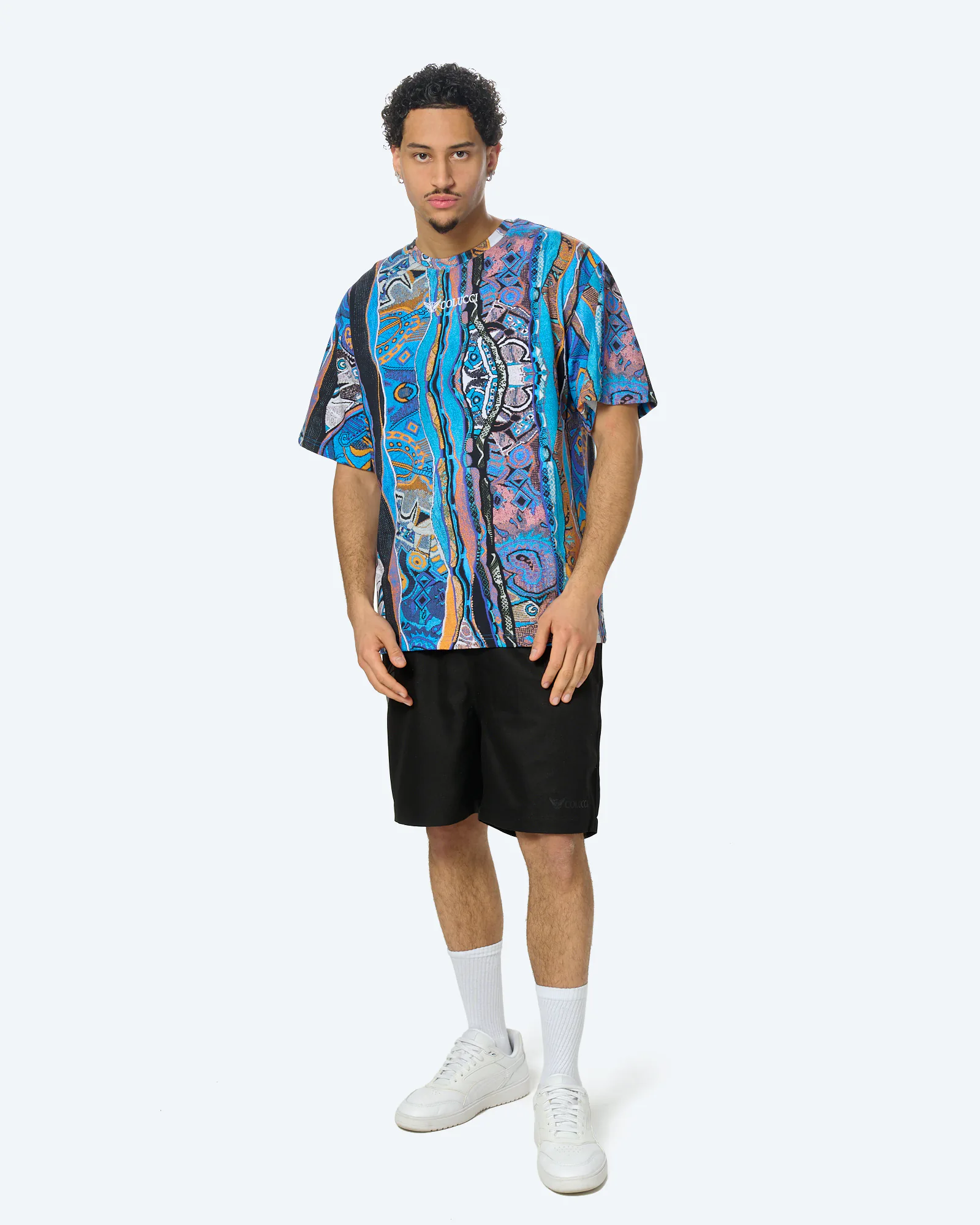 Colucci Layering T-Shirt Aop Blue/Orange White