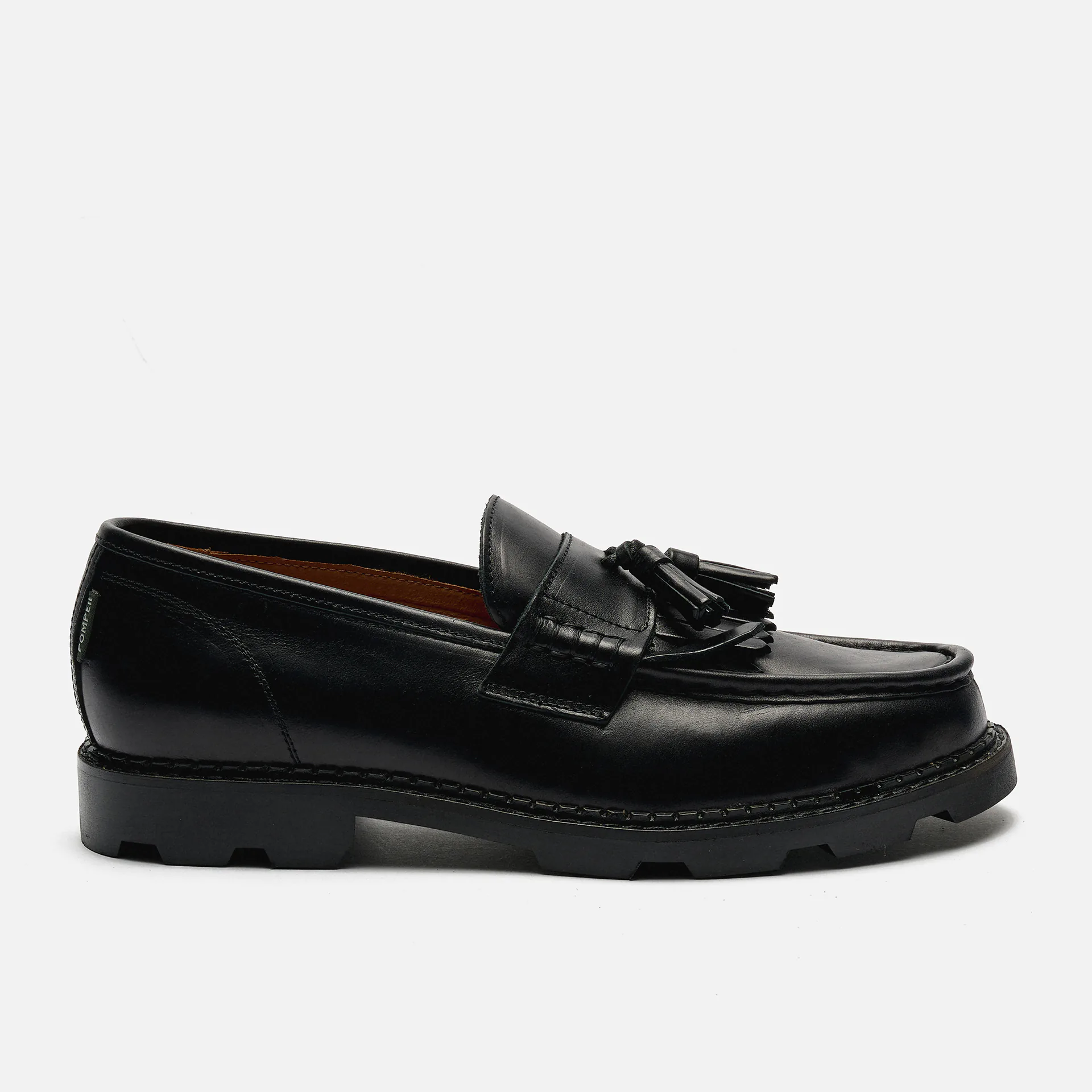 POMPEII Modena Leather Tassel Loafer Black
