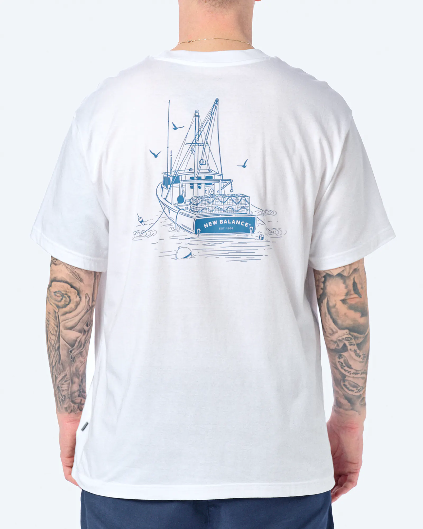 New Balance Lobster Boat T-Shirt White New Balance Lobster Boat T-Shirt White