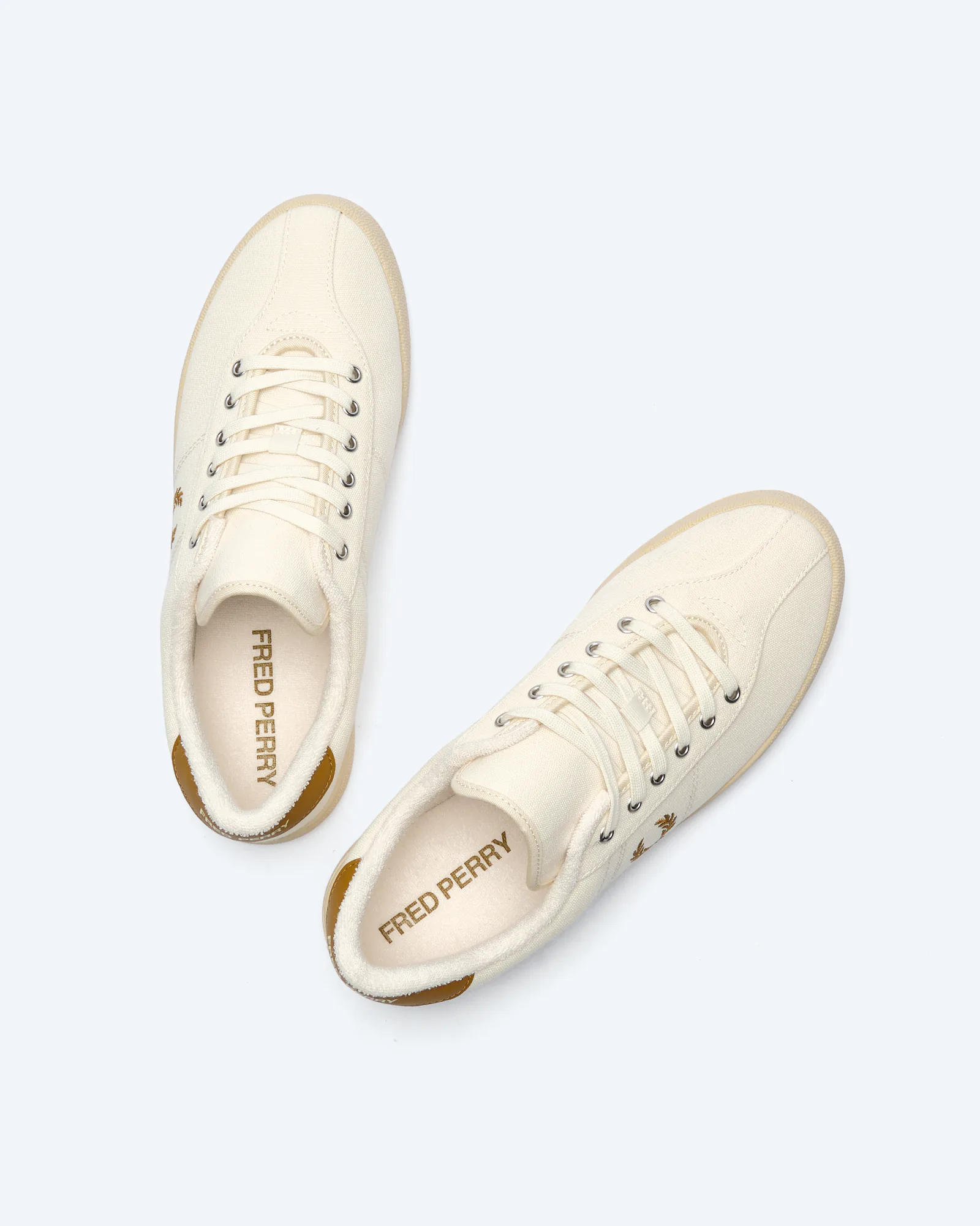 Tennis Shoe Poly Canvas Sneaker Ecru/Dark Caramel
