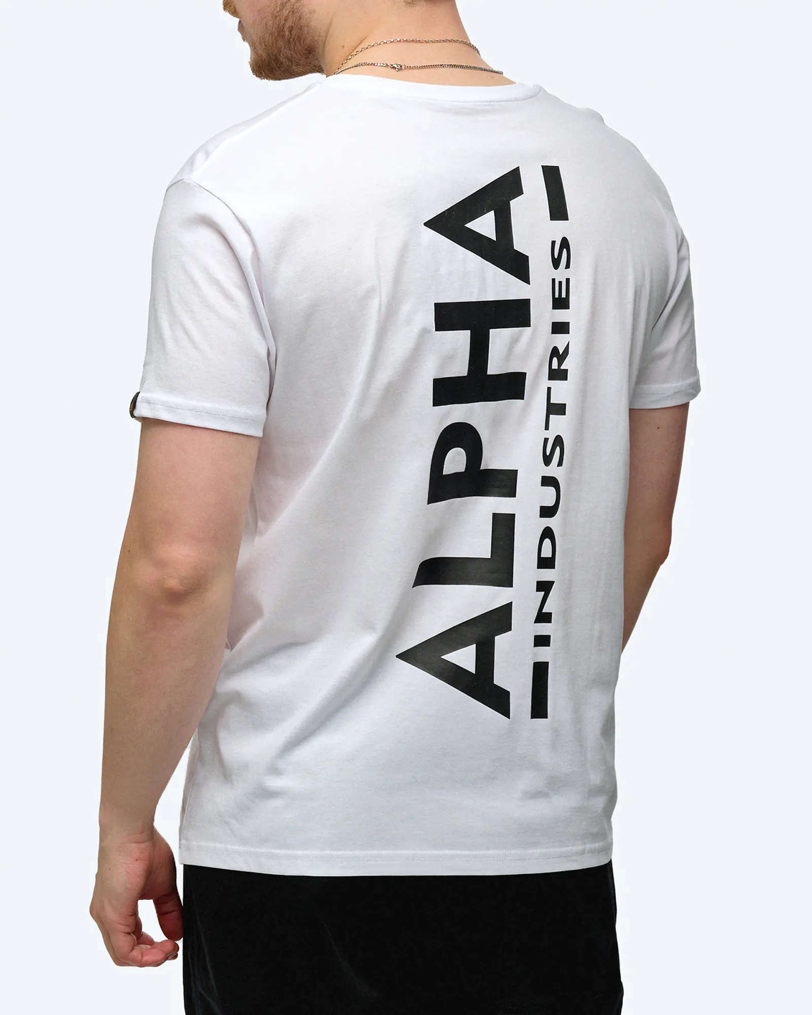 Alpha Industries Backprint T-Shirt White/Black Alpha Industries Backprint T-Shirt White/Black