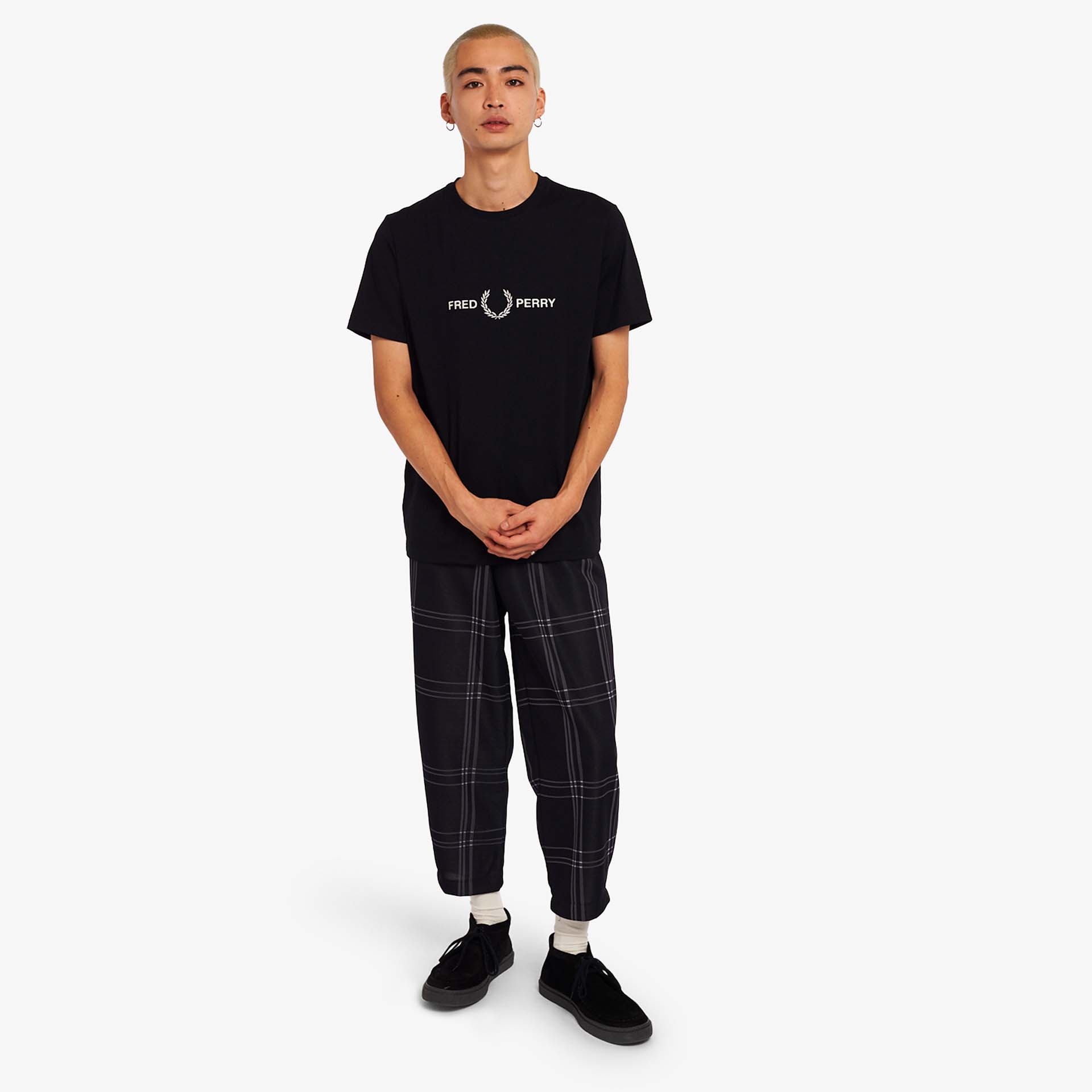 Fred Perry Embroidered T-Shirt Black Fred Perry Embroidered T-Shirt Black
