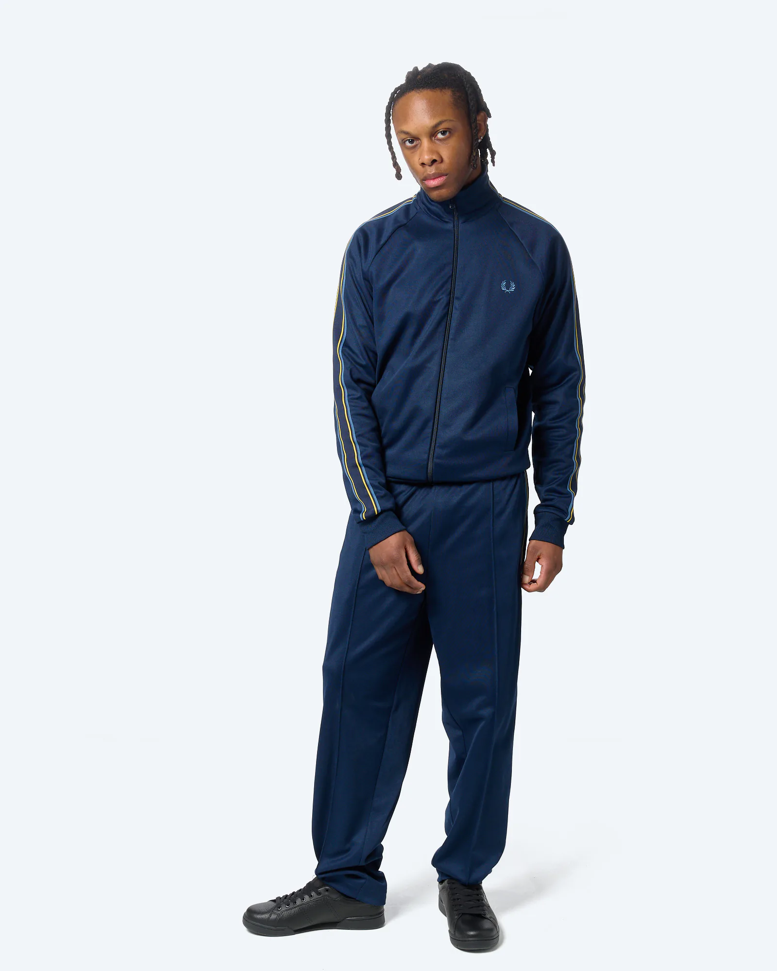 Fred Perry Tramline Tape Track Jacket Tennis Blue