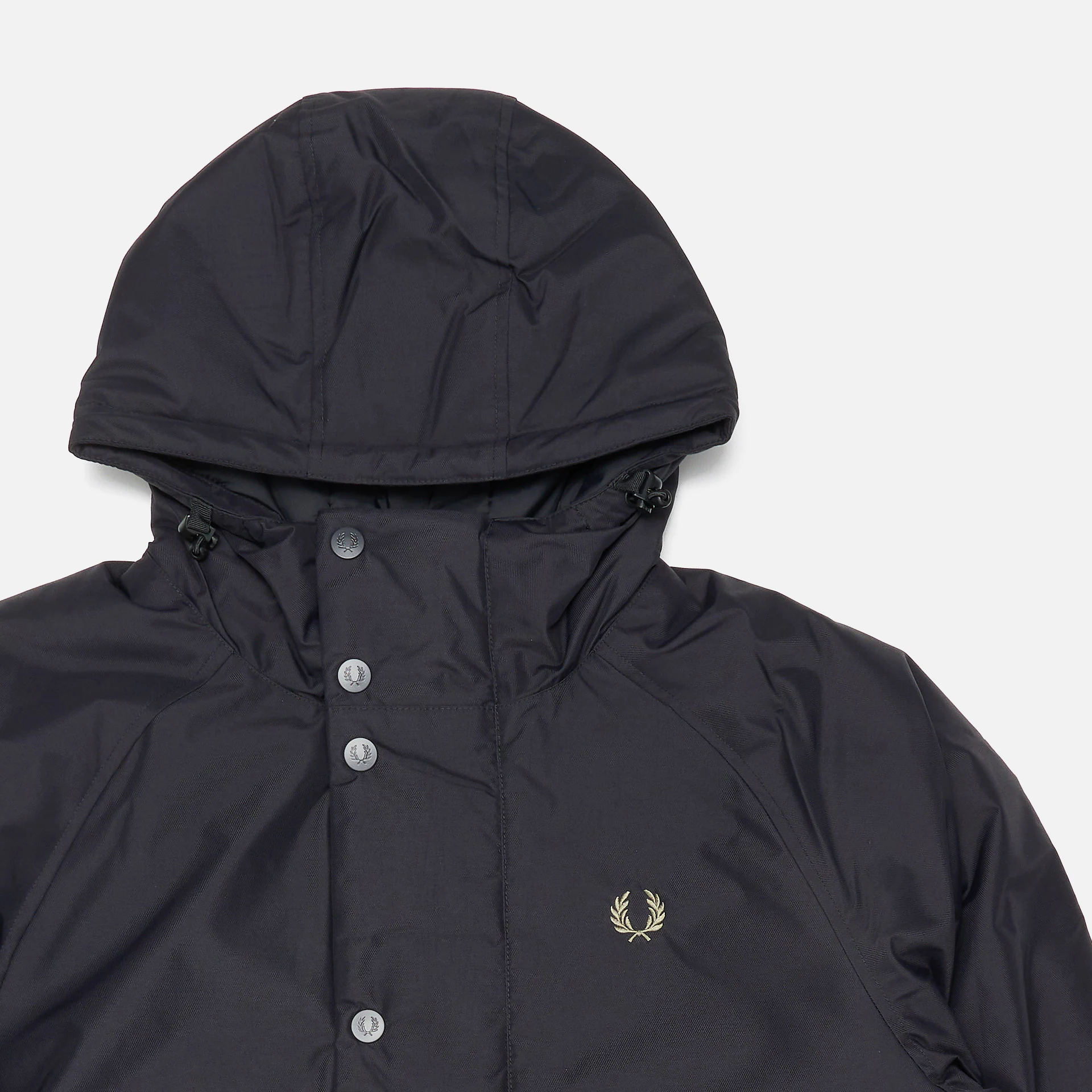 Fred Perry Padded Zip Through Jacket Black