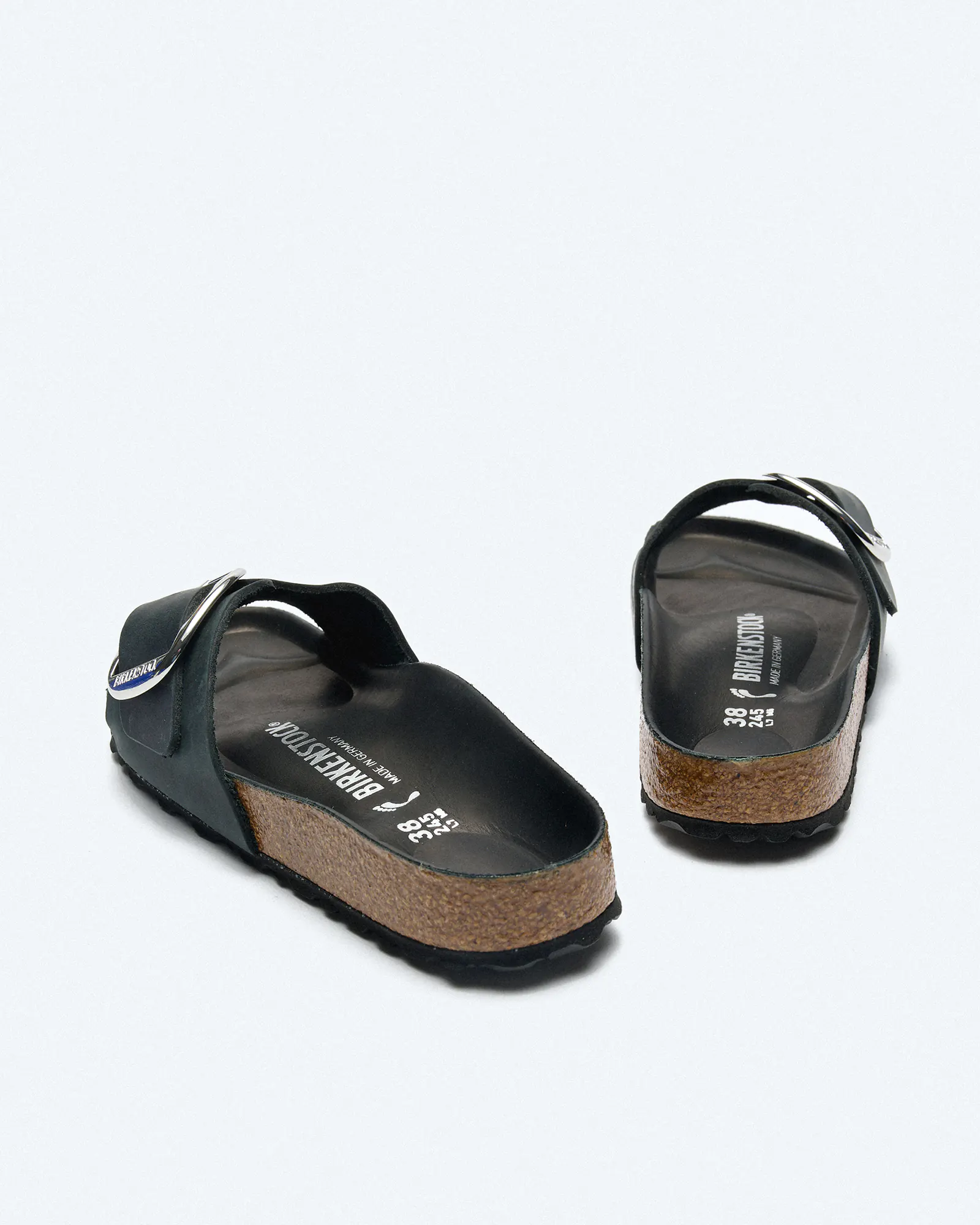 Birkenstock Madrid Big Buckle Natural Oiled Leather (Narrow Fit) Sandals Black Birkenstock Madrid Big Buckle Natural Oiled Leather (Narrow Fit) Sandals Black